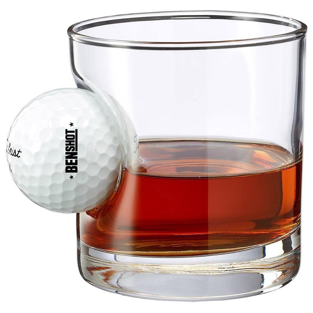 BenShot Golf Ball Glasses Rocks Glass (11oz) No