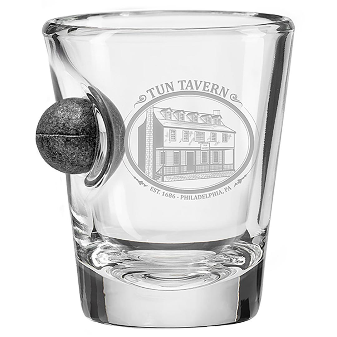 US Military Glasses 2oz Shot Glass Tun Tavern Musket Ball