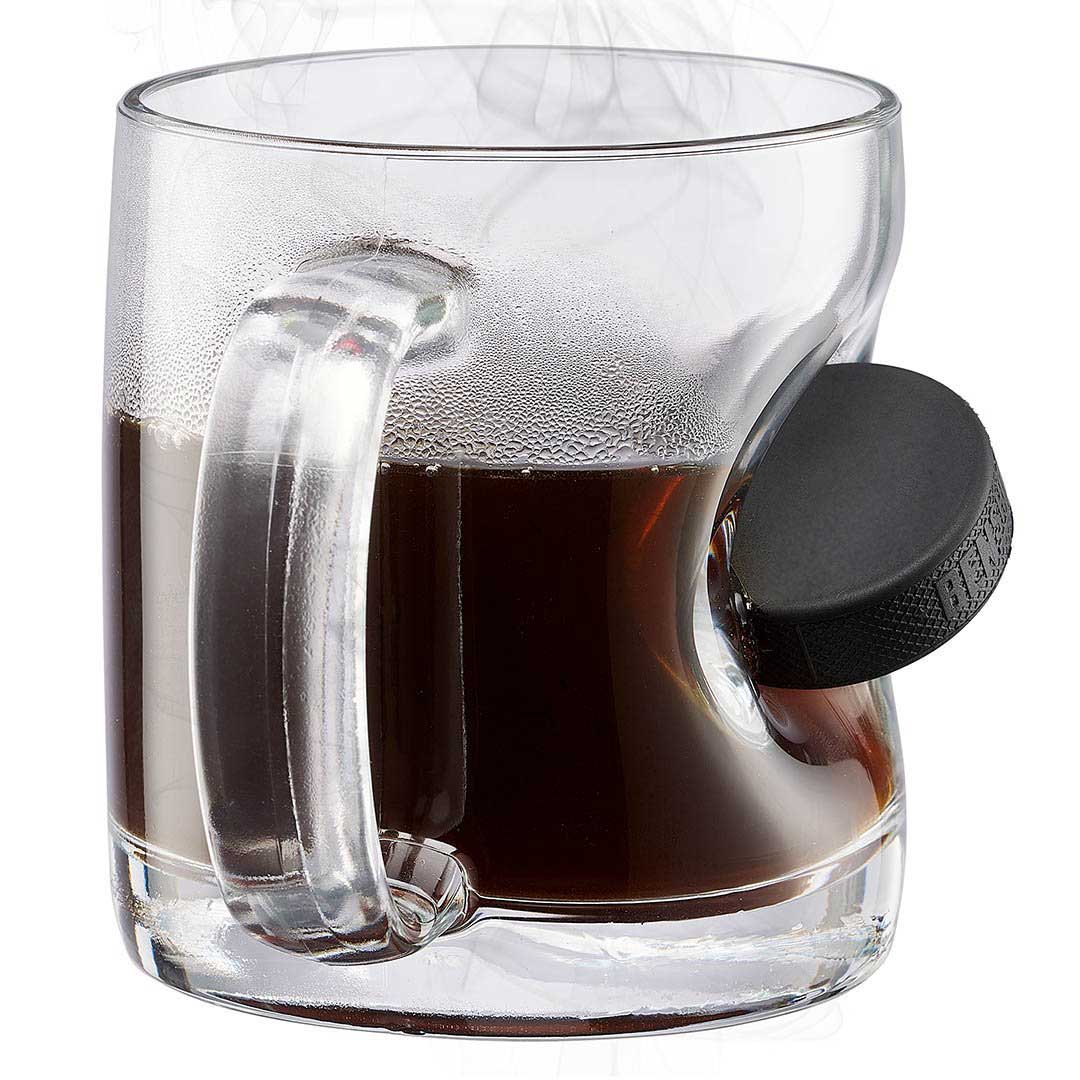 BenShot SlapShot™ Hockey Puck Glasses Coffee Mug (13oz)