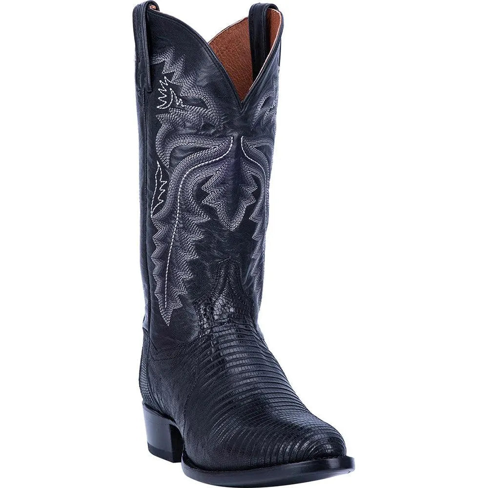 Dan Post Winston Lizard Skin- Mens Cowboy Boots Black