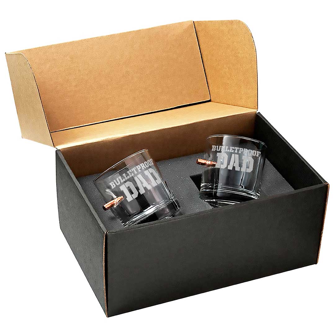 "Bulletproof Dad" Glasses Rocks Glass (11oz) Yes