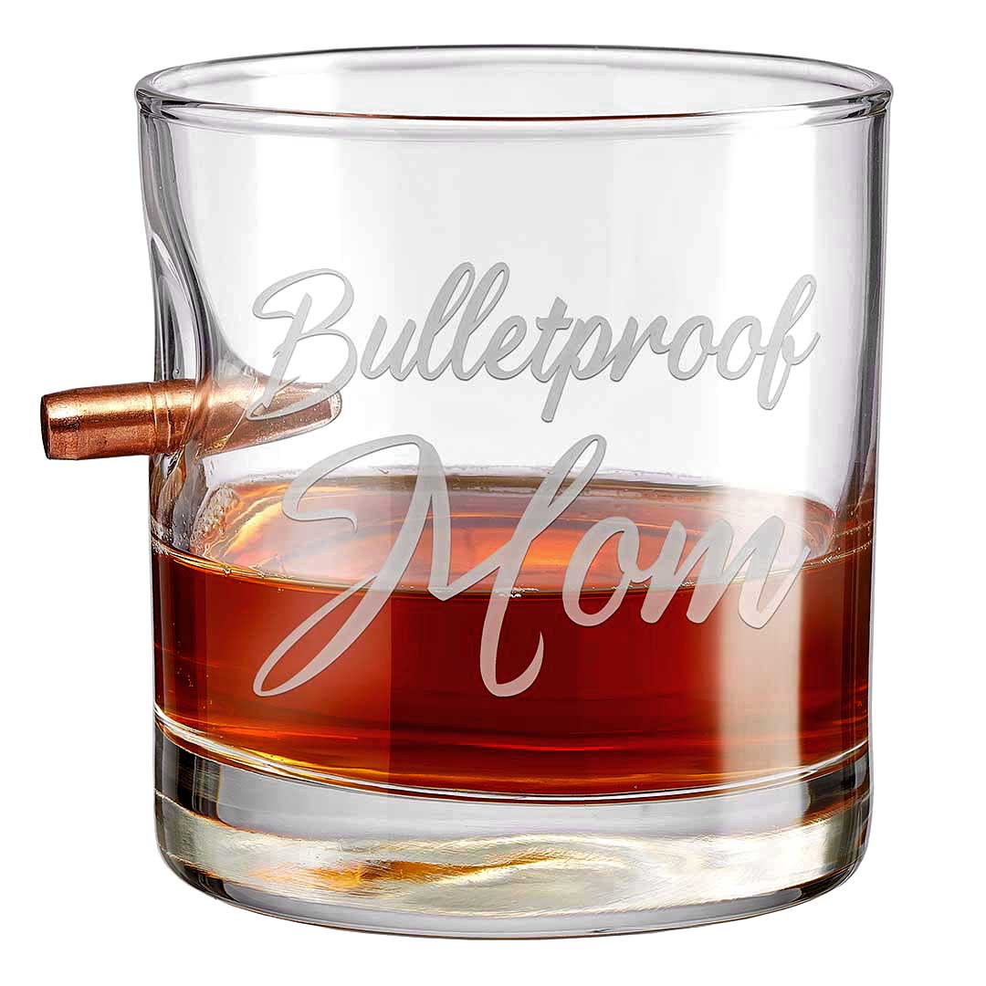 BenShot "Bulletproof" Glasses 11oz Rocks Glass Bulletproof Mom No