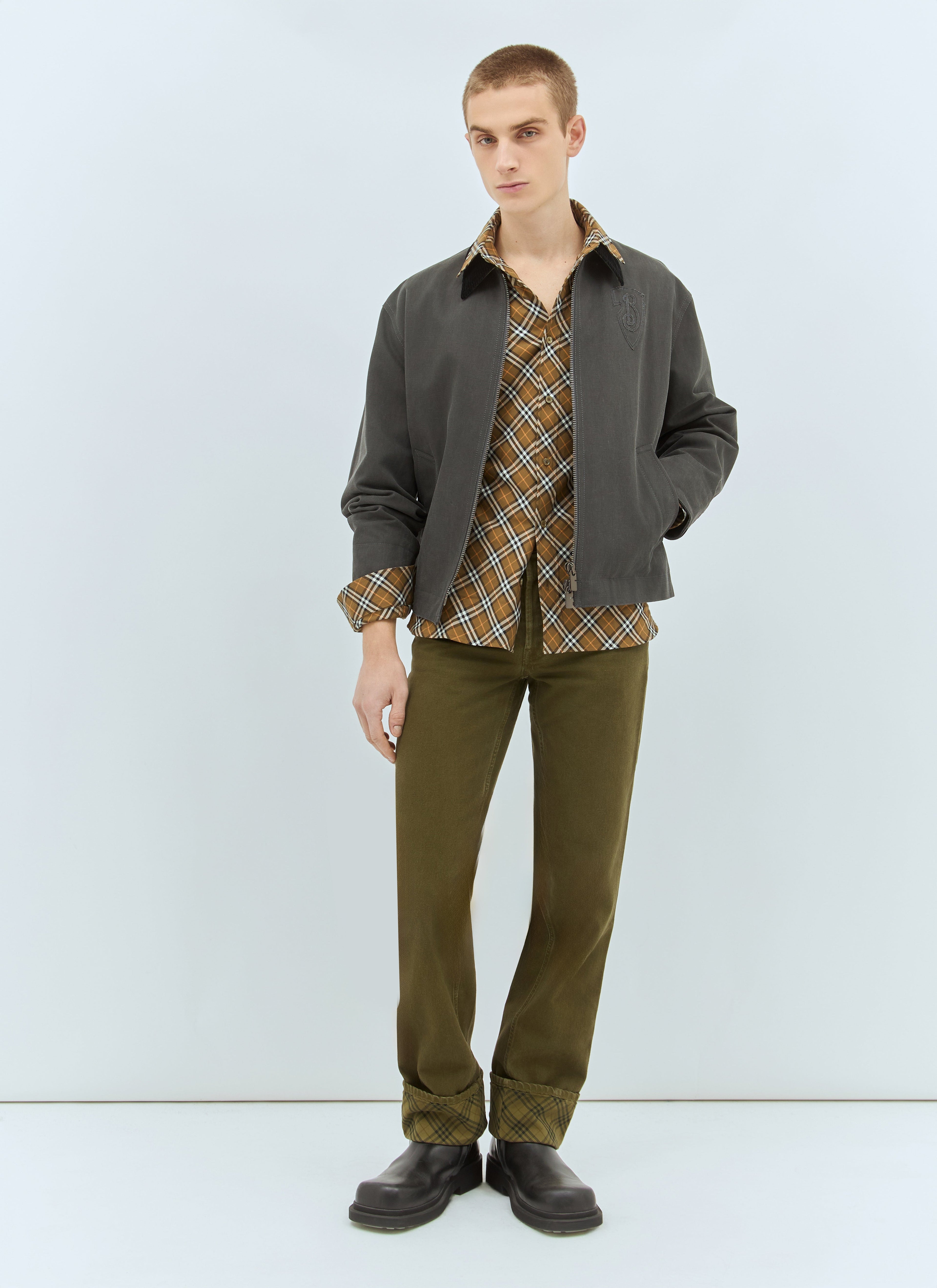 Burberry Men Check Cotton Shirt