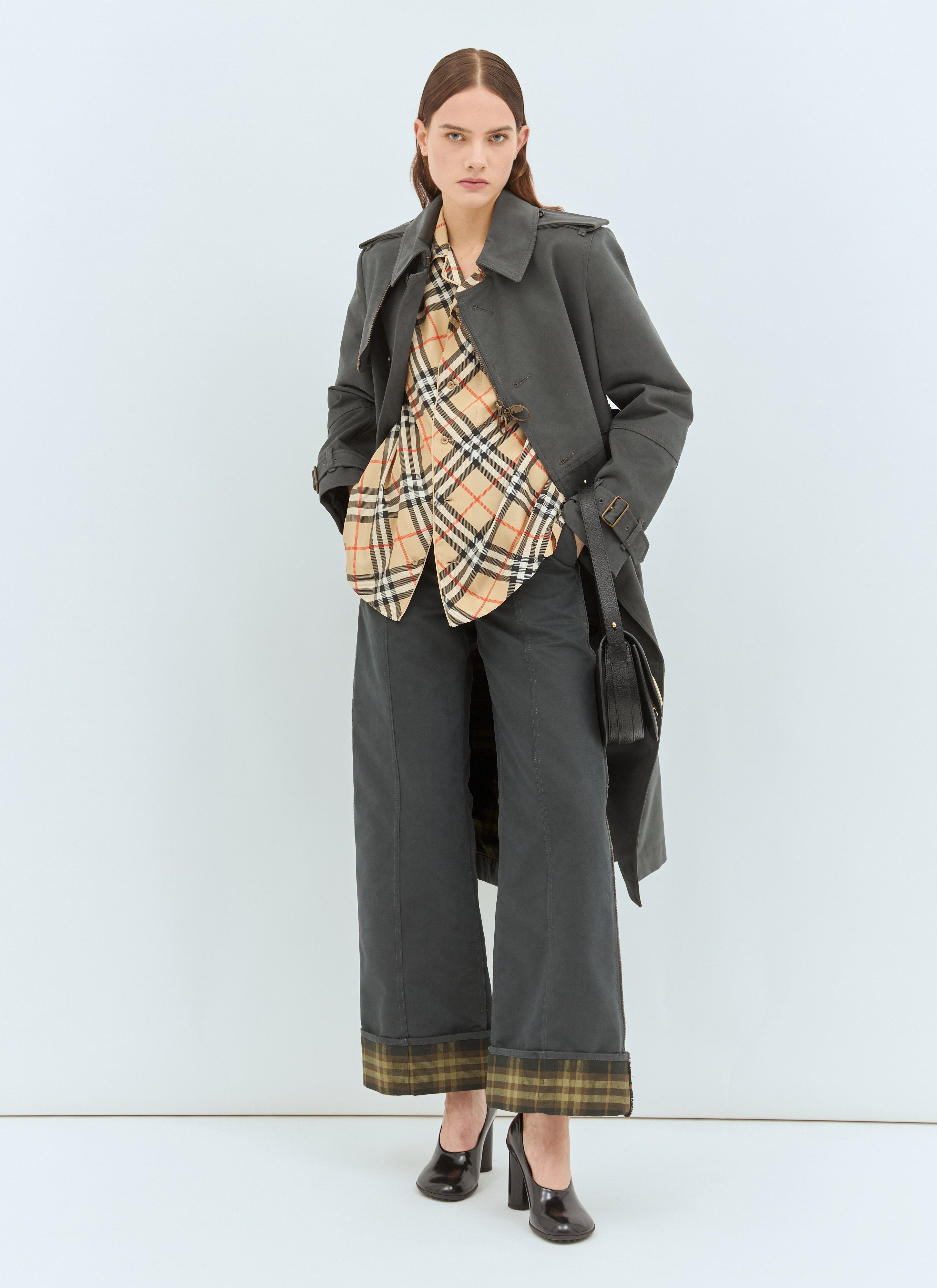 Burberry Women Check Silk Pyjama Shirt