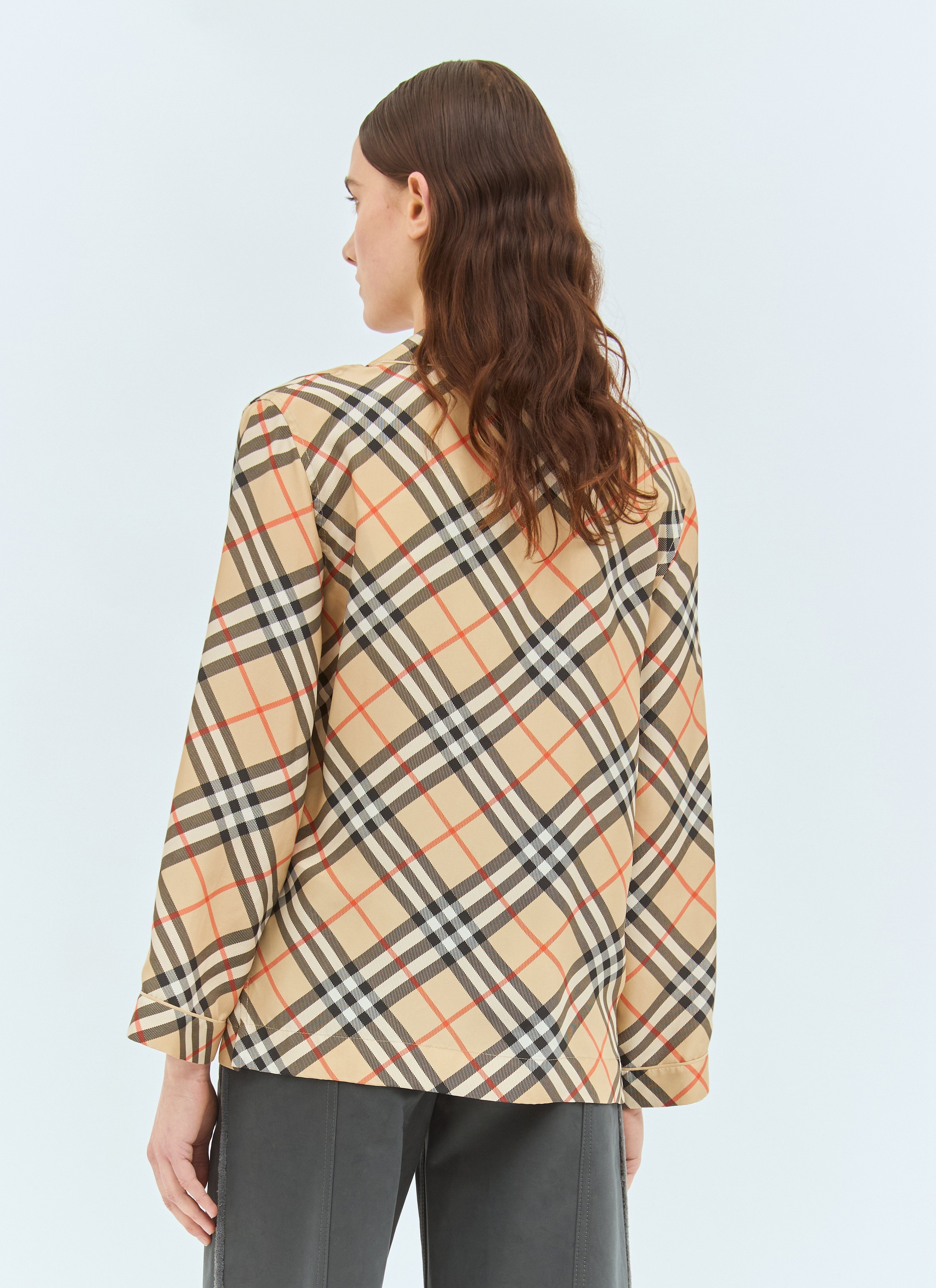 Burberry Women Check Silk Pyjama Shirt