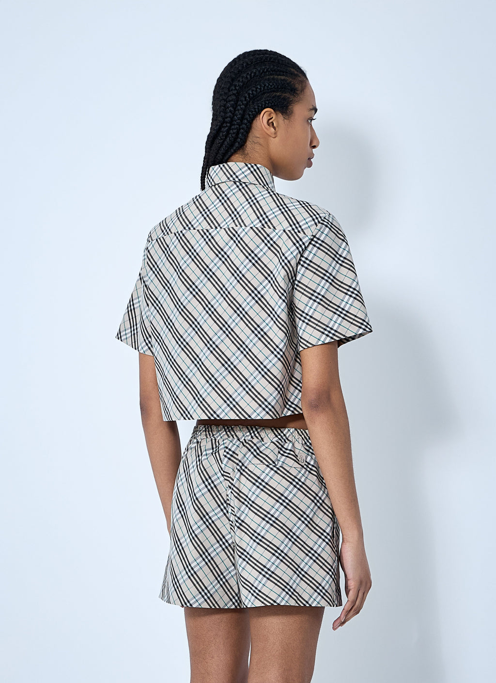 Burberry Women Crop Check Shirt
