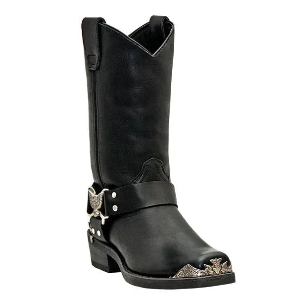 Dingo Chopper - Mens Biker Cowboy Boots Black