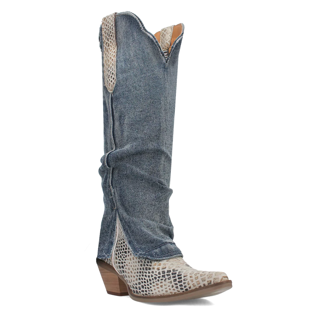 Dingo Shabby - Women's Denim Cowgirl Boots Denim Regular