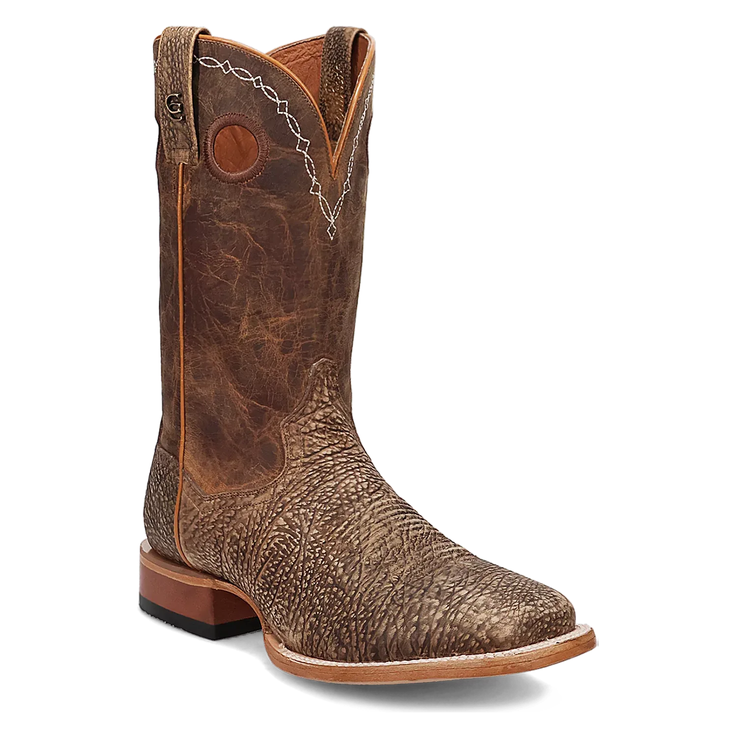 Dan Post Murray - Men's Bison Leather Cowboy Boots Brown