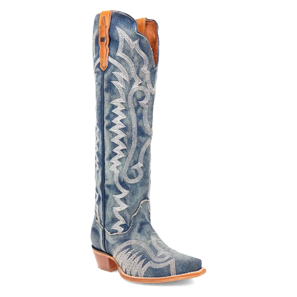 Dan Post Denim Darlin' - Women's Denim Cowboy Boots Denim Regular
