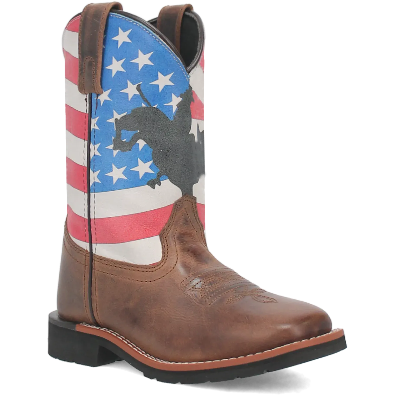 Dan Post Buck - Little Kid's/Big Kid's Leather Cowboy Boots Red White & Blue Regular