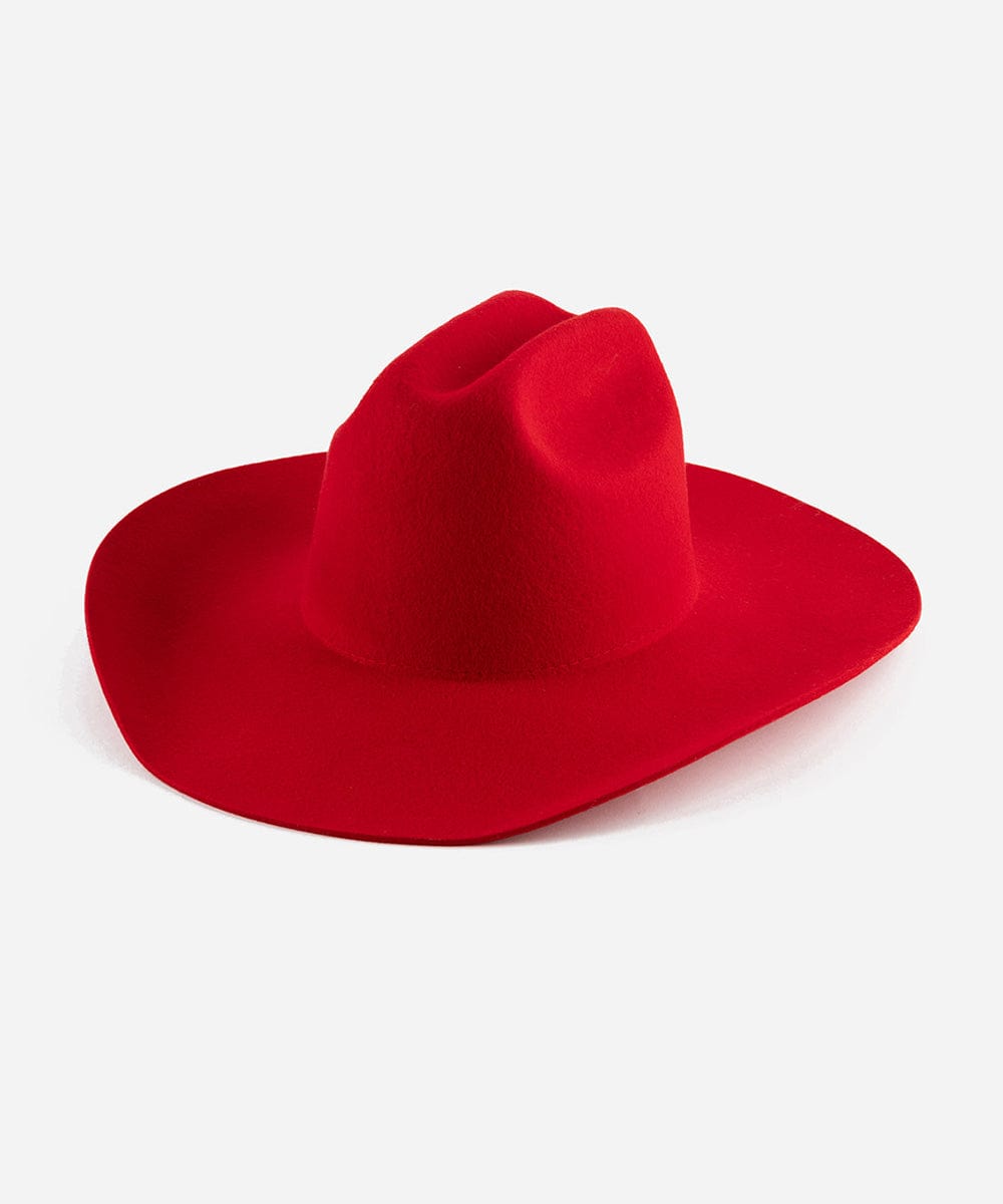 Teddy Cattleman Cowboy Hat Cherry Red