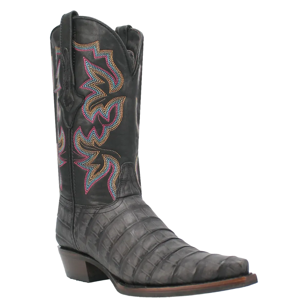 Dingo Gator - Men's Leather Cowboy Boot Black