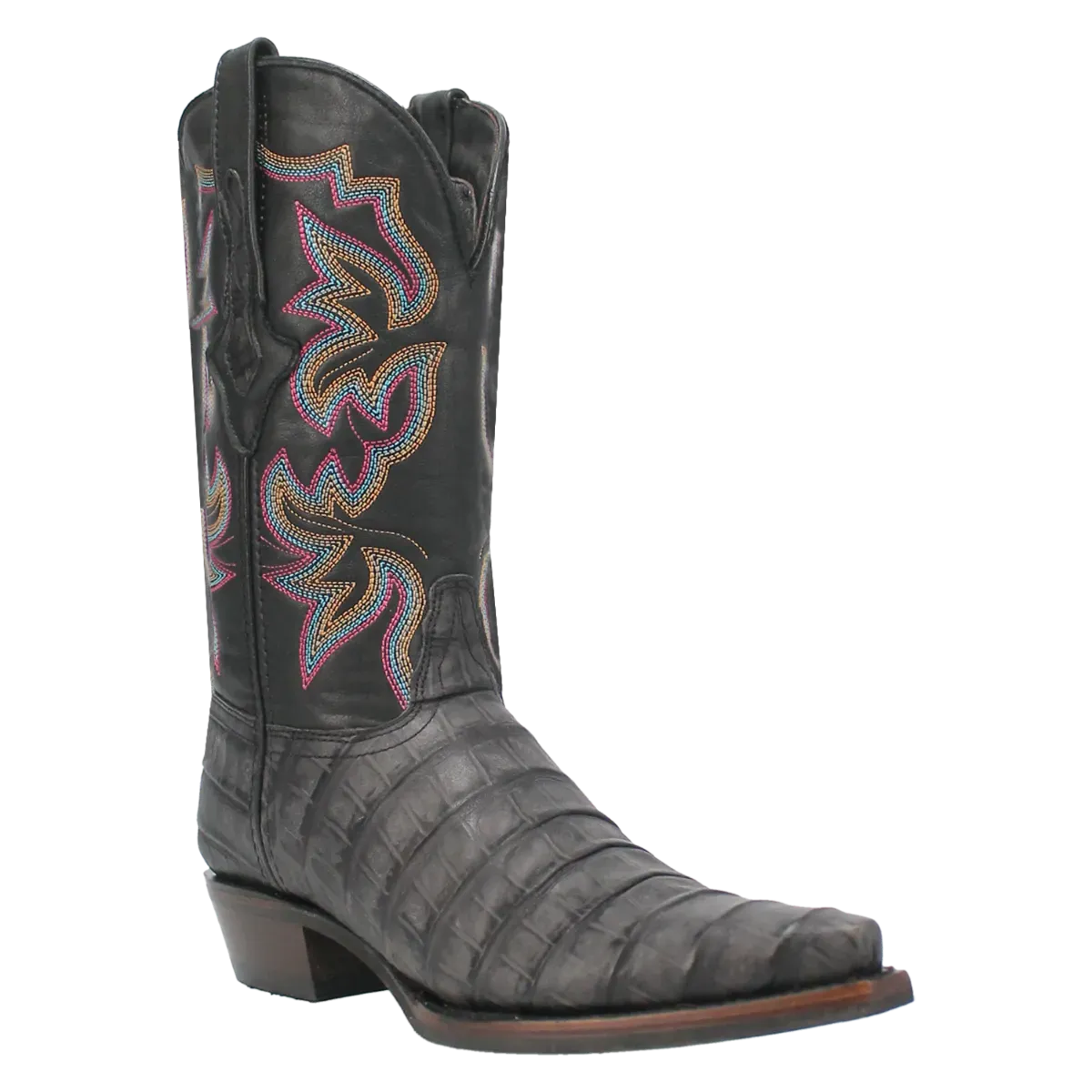 Dingo Gator - Men's Leather Cowboy Boot Black