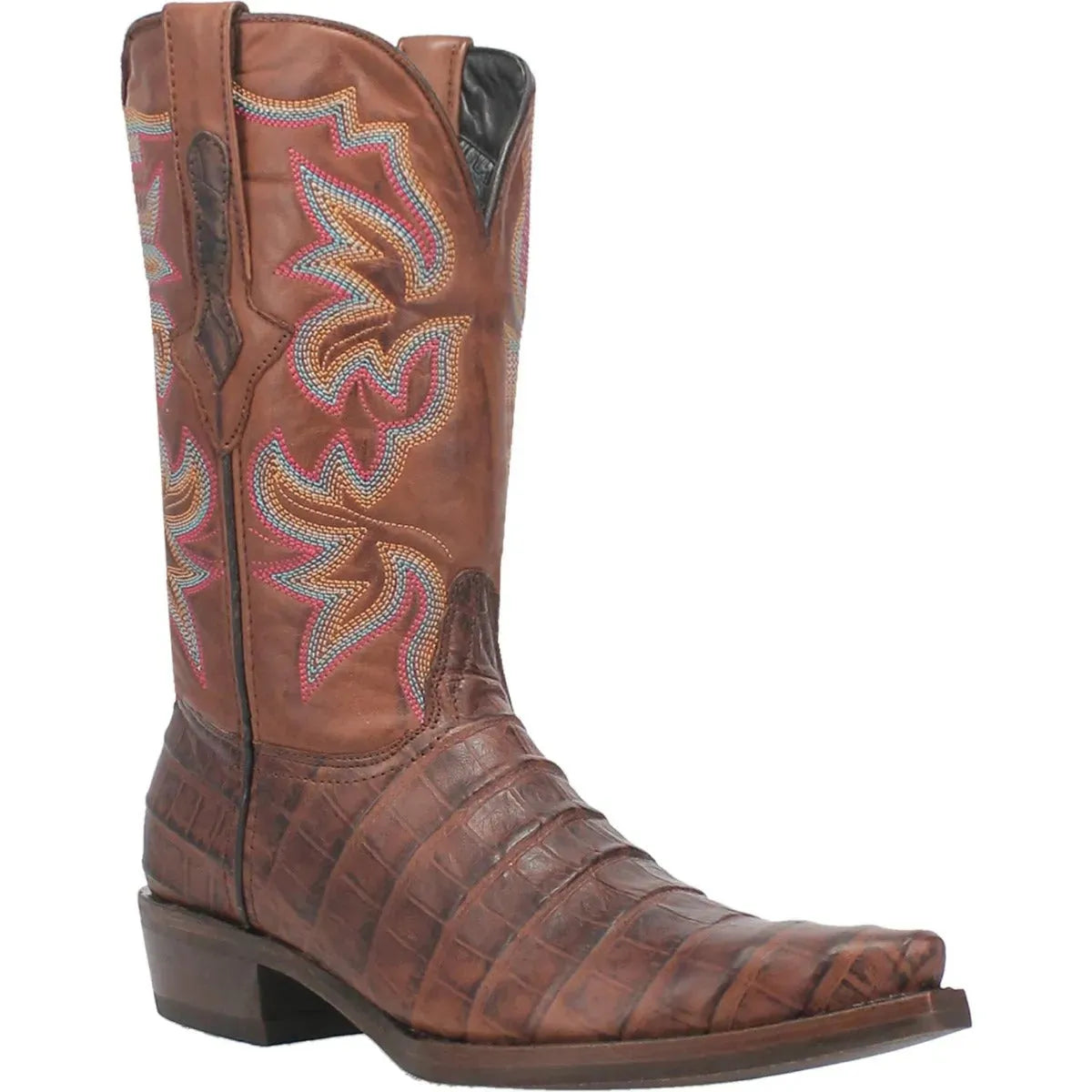 Dingo Gator - Men's Leather Cowboy Boot Brown