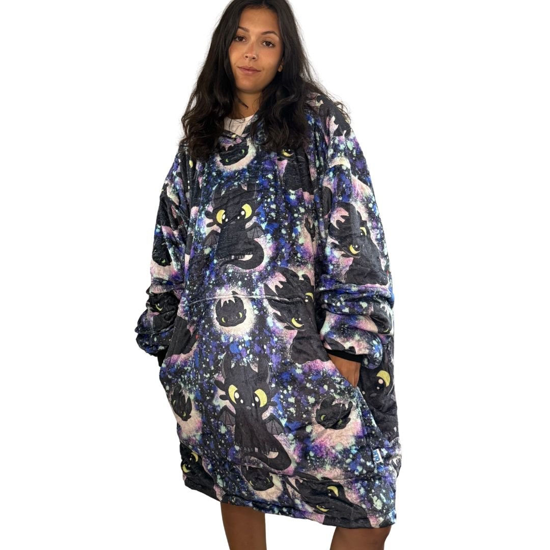 Toothless How to Train Your Dragon Wearable Blanket Hoodie for Kids & Adults