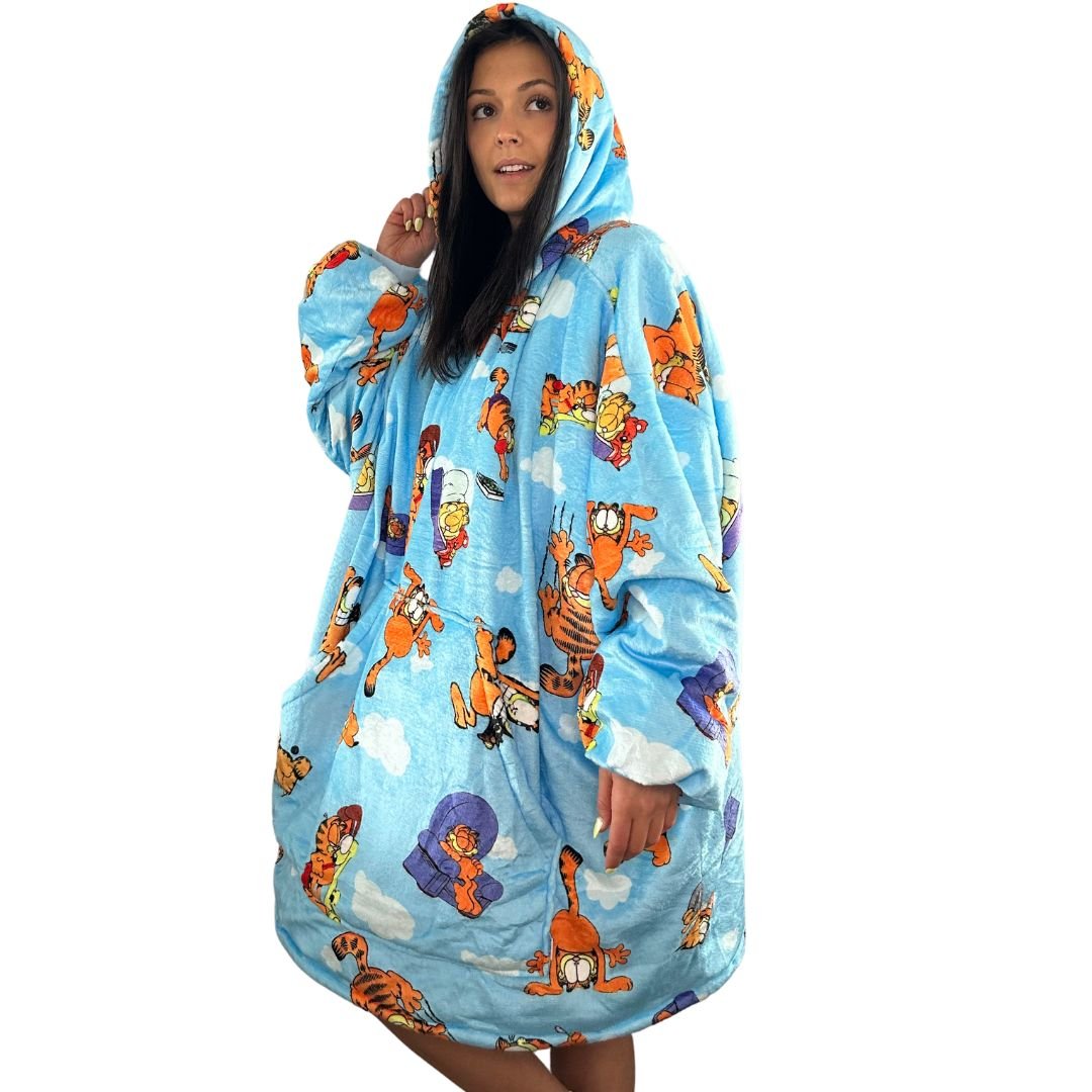 Garfield Wearable Blanket Hoodie for Kids & Adults