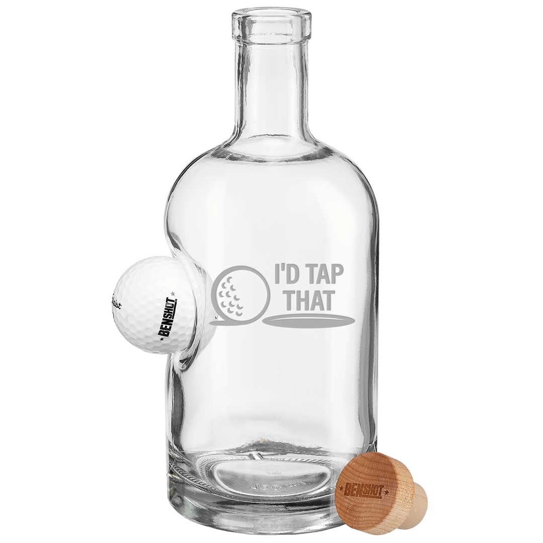 Golf Ball Glasses for Dad 750mL Decanter I'd Tap That No