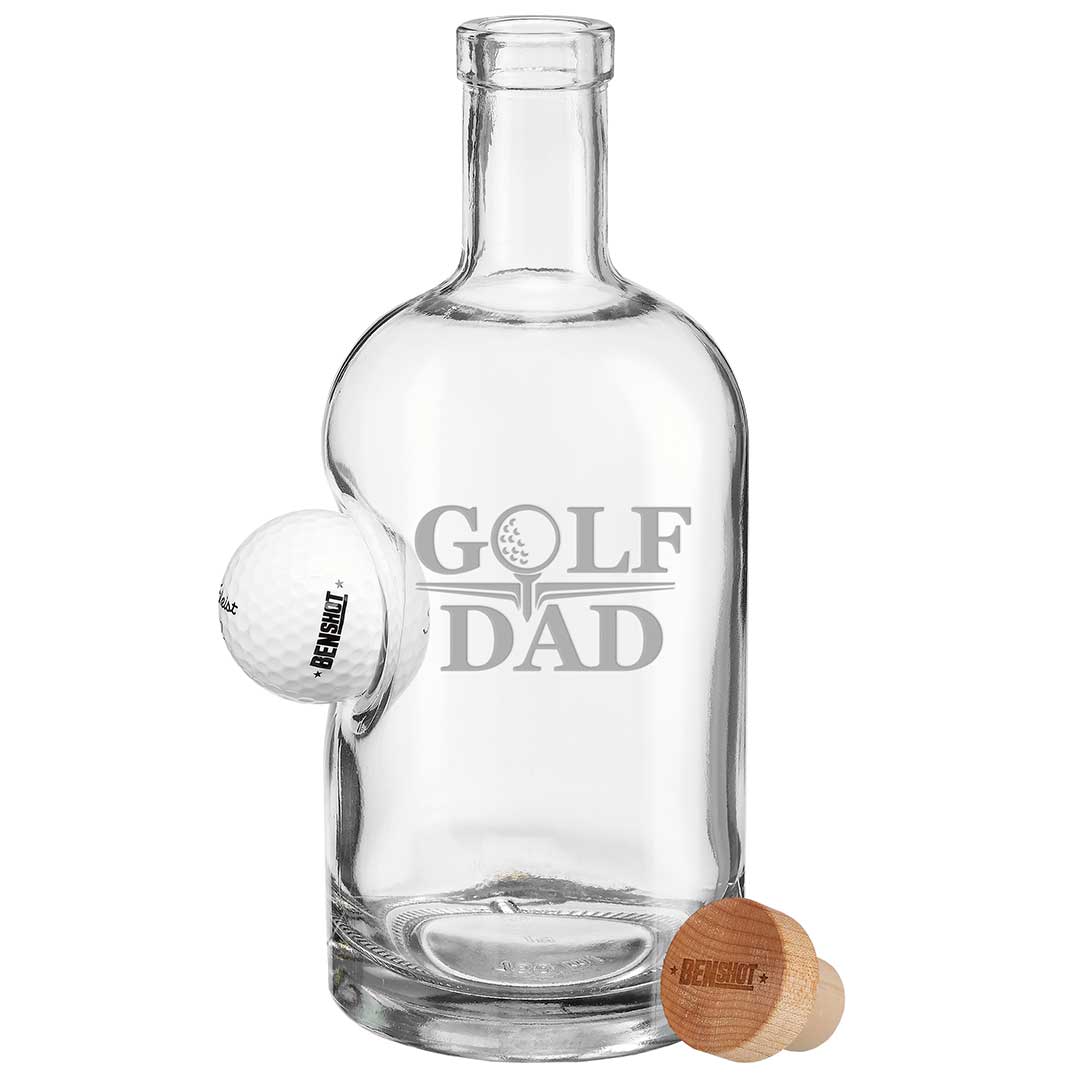 Golf Ball Glasses for Dad 750mL Decanter Golf Dad No
