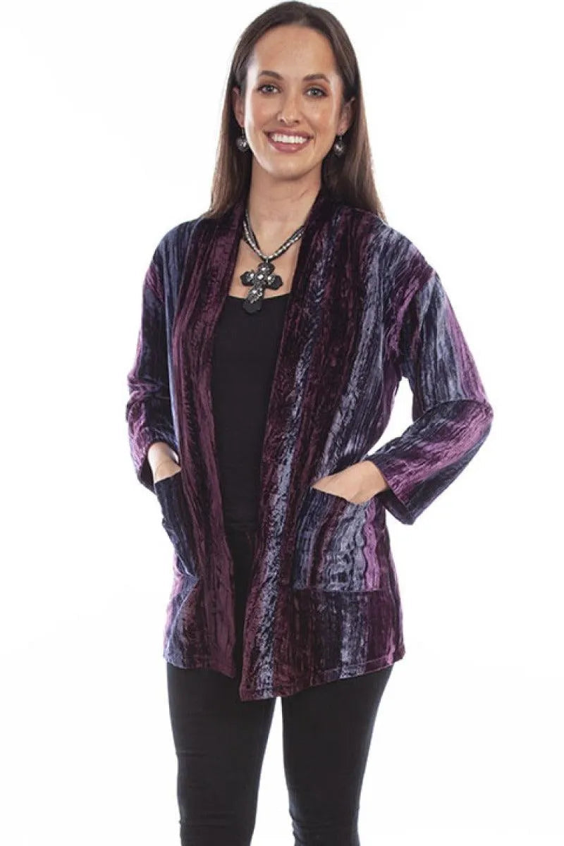 Honey Creek Velvet (Plum) - Women's Cardigan Plum