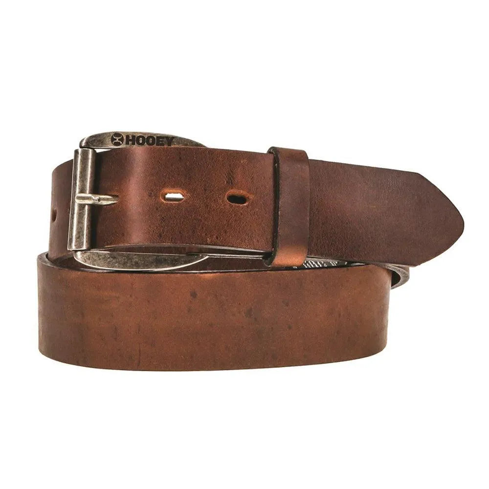 HOOey Tan Bomber - Mens Leather Belt Tan
