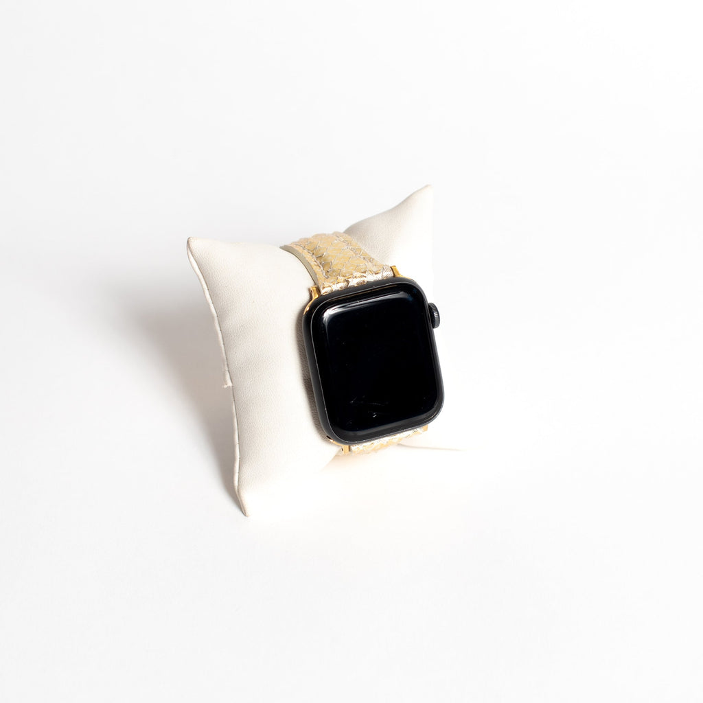 Apple Watch Band, Metallic Gold Python