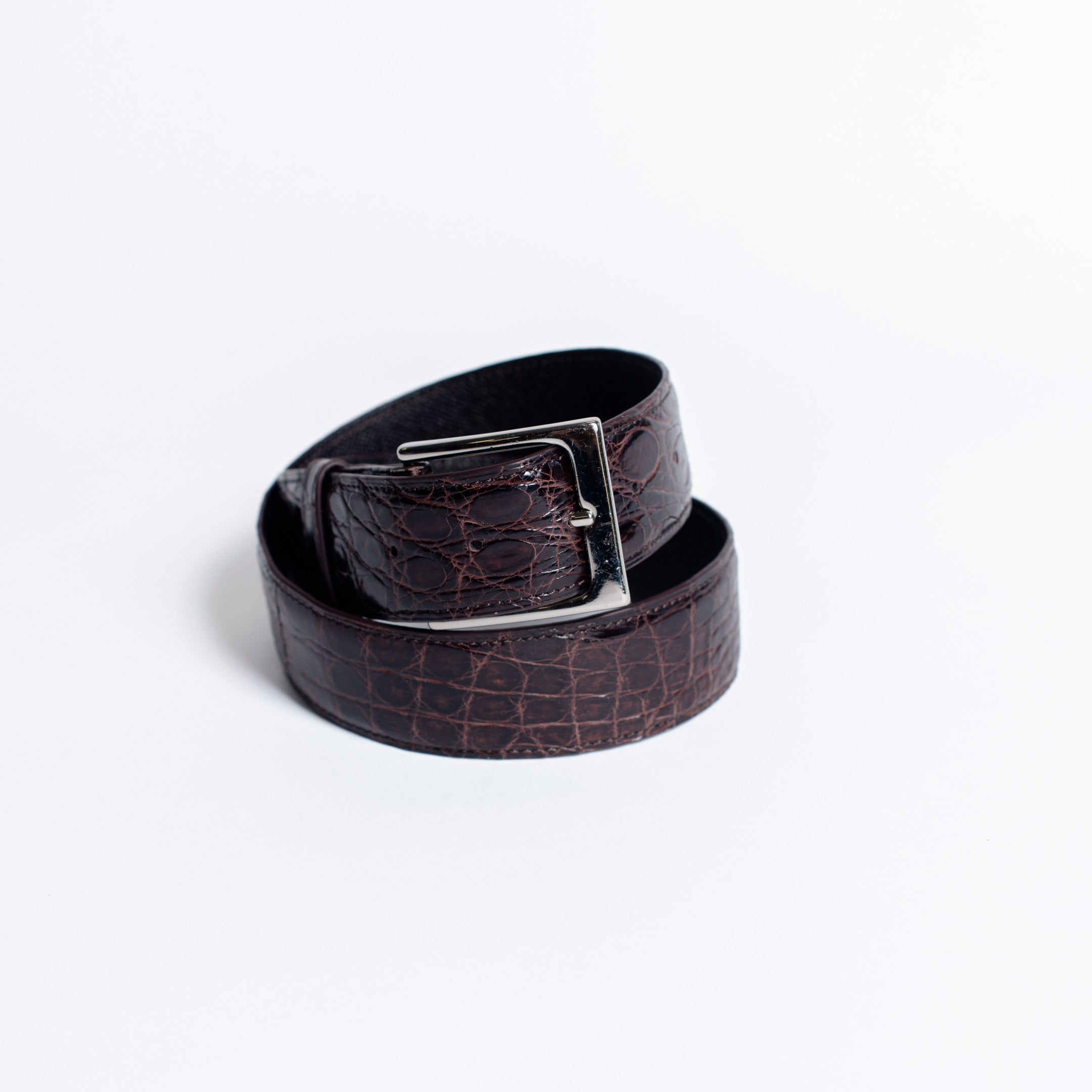 Full Skin Belt, Dark Brown Glazed