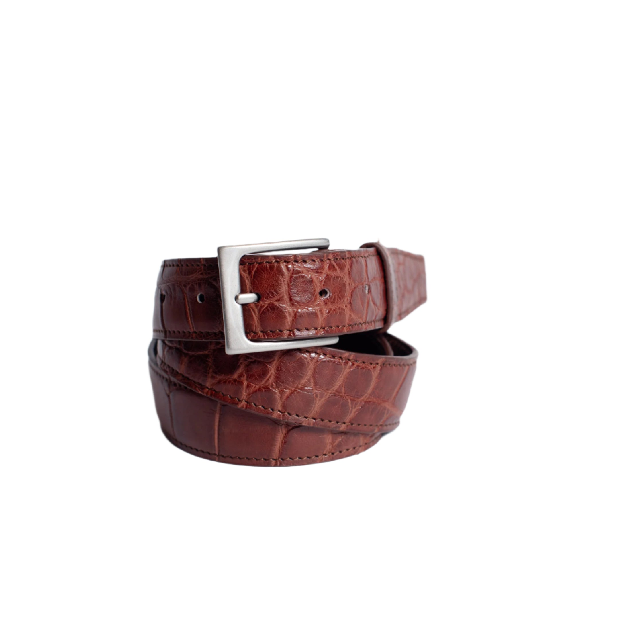 Full Skin Belt, Medium Matte Brown