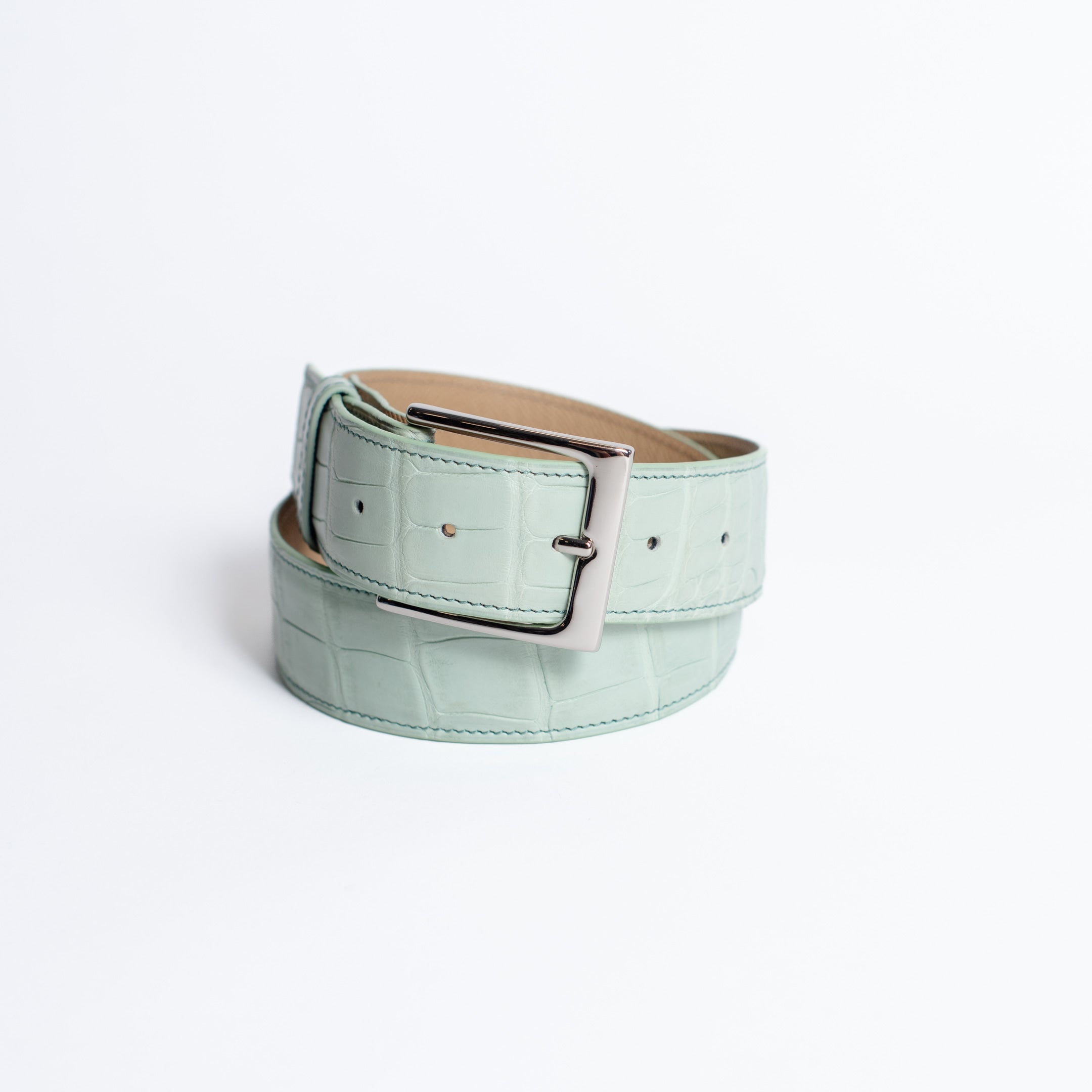 Full Skin Belt, Mint Matte Alligator