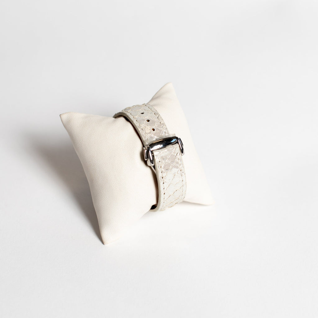 Apple Watch Band, NEW Silver Metallic Python