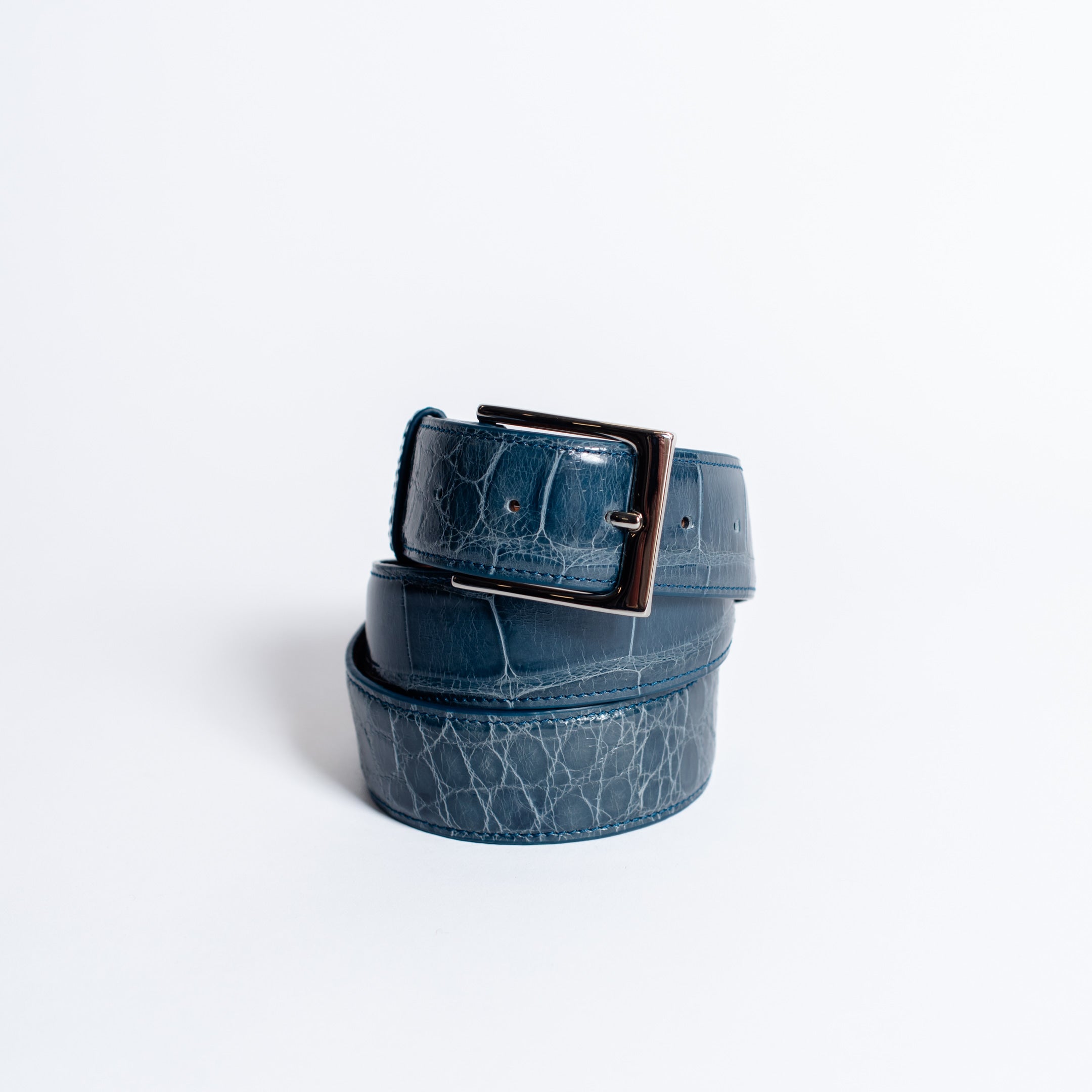 Full Skin Belt, Denim Glazed