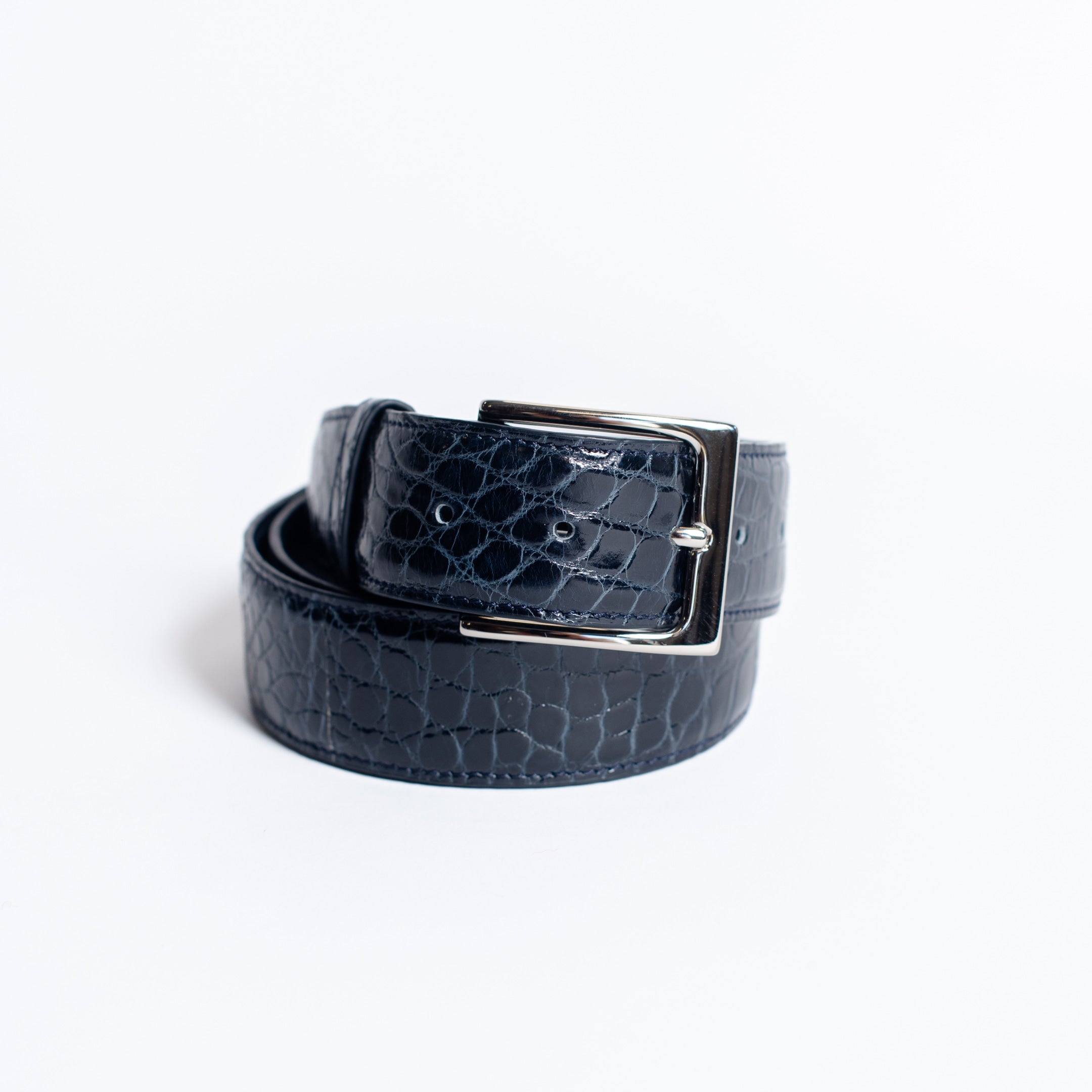 Full Skin Belt, Midnight Navy Glazed
