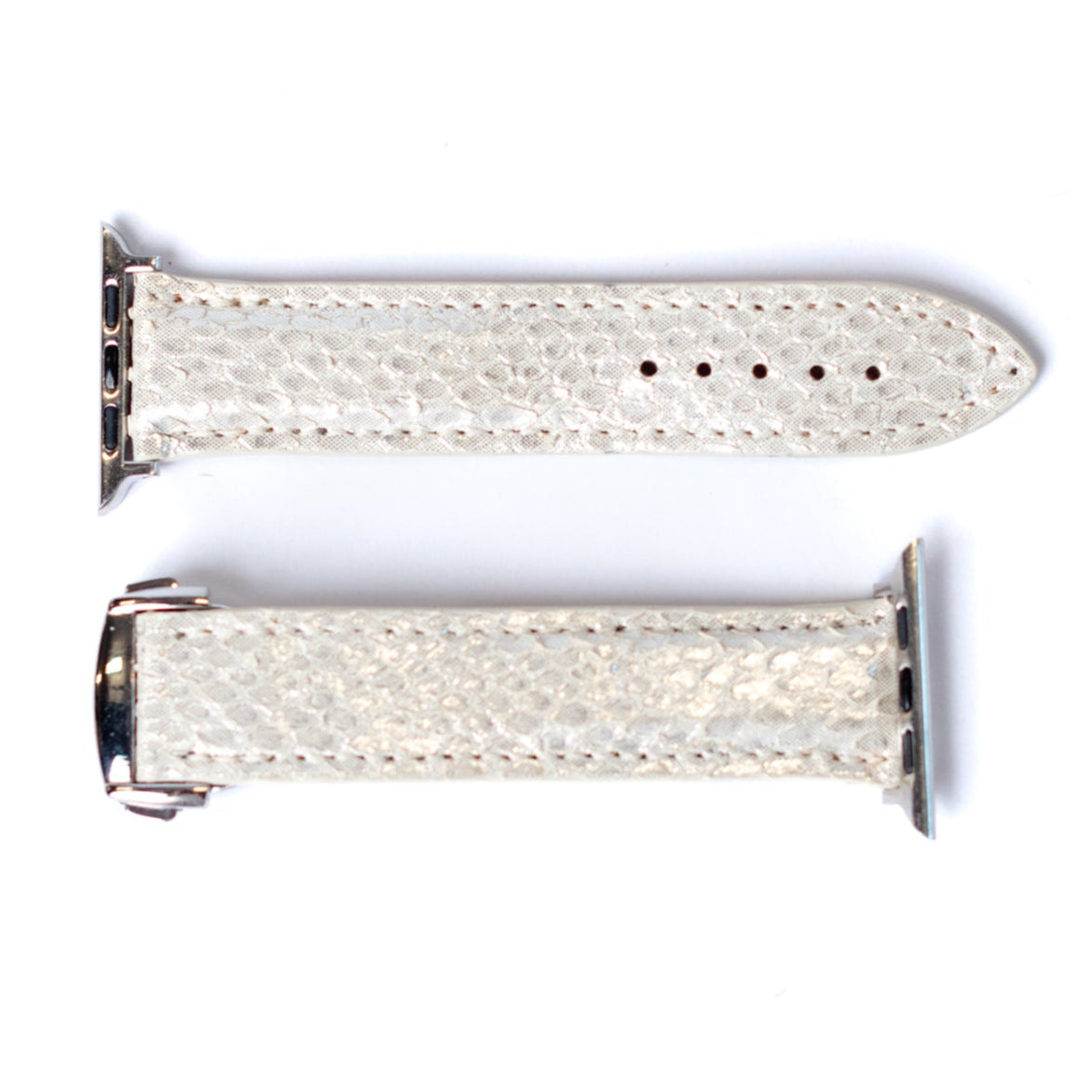 Apple Watch Band, NEW Silver Metallic Python