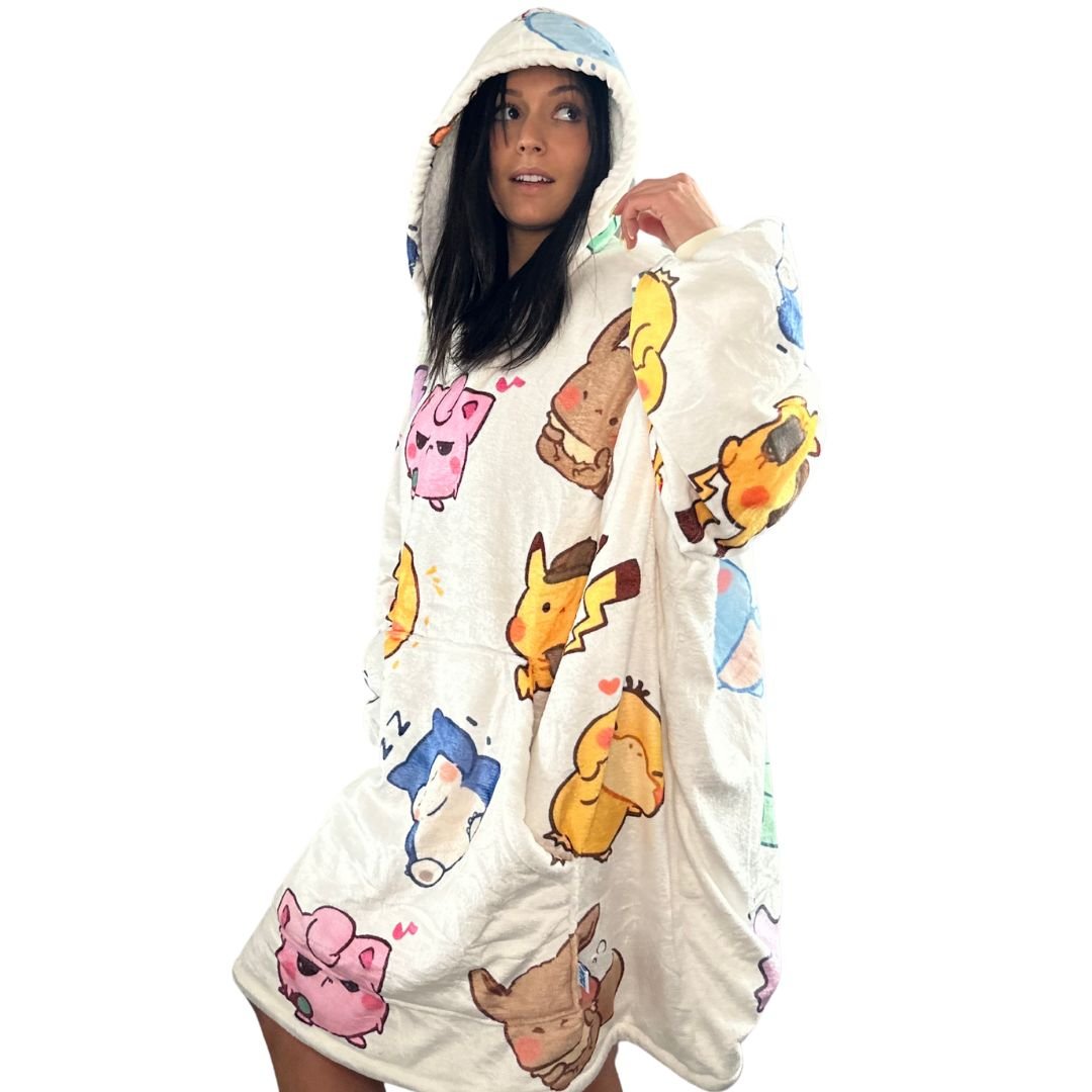 Pokémon Wearable Blanket Hoodie for Kids & Adults