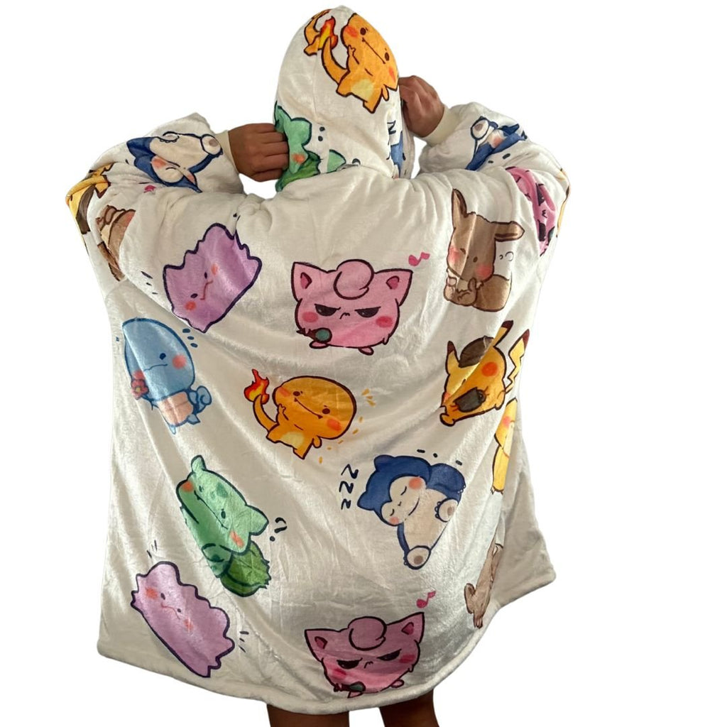 Pokémon Wearable Blanket Hoodie for Kids & Adults