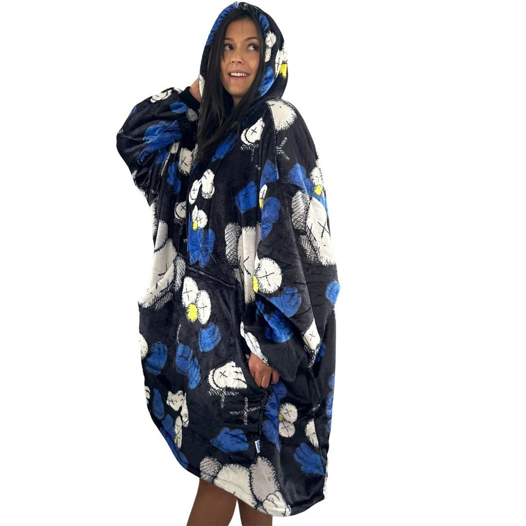 KAWS & ELMO Wearable Blanket Hoodie for Kids & Adults
