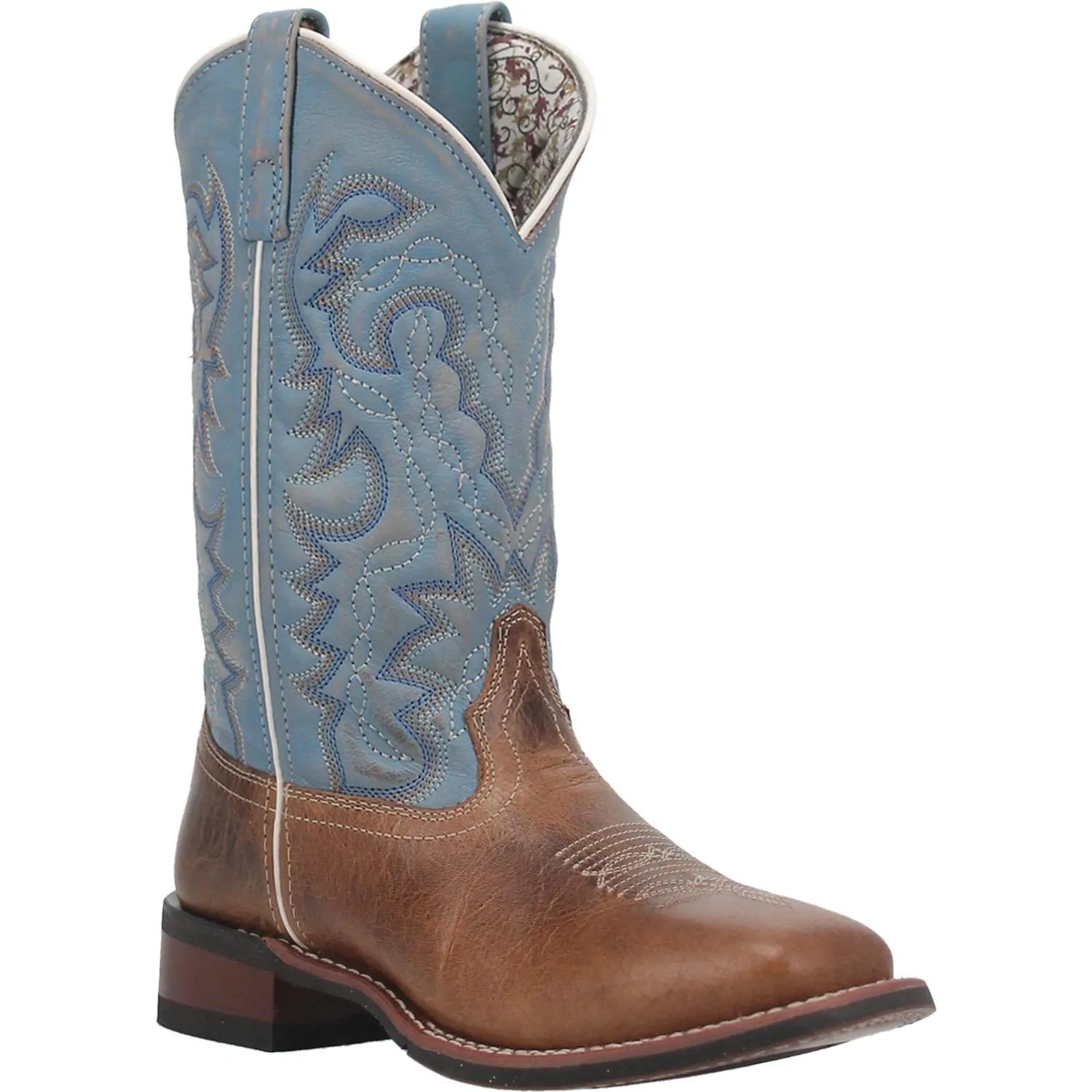 Laredo Darla - Women's Leather Cowgirl Boot Blue Regular