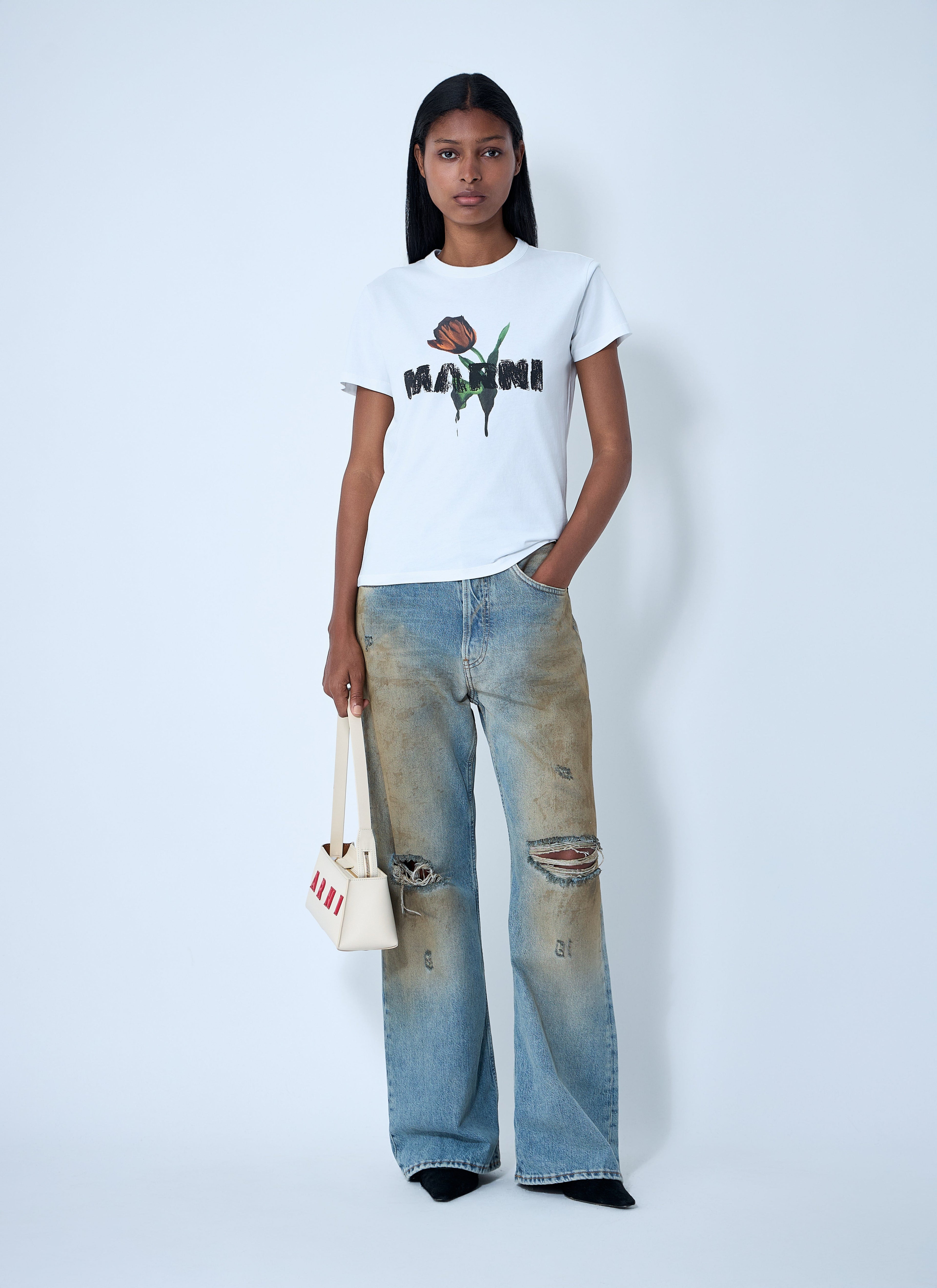 Marni Women Logo Motif T-Shirt