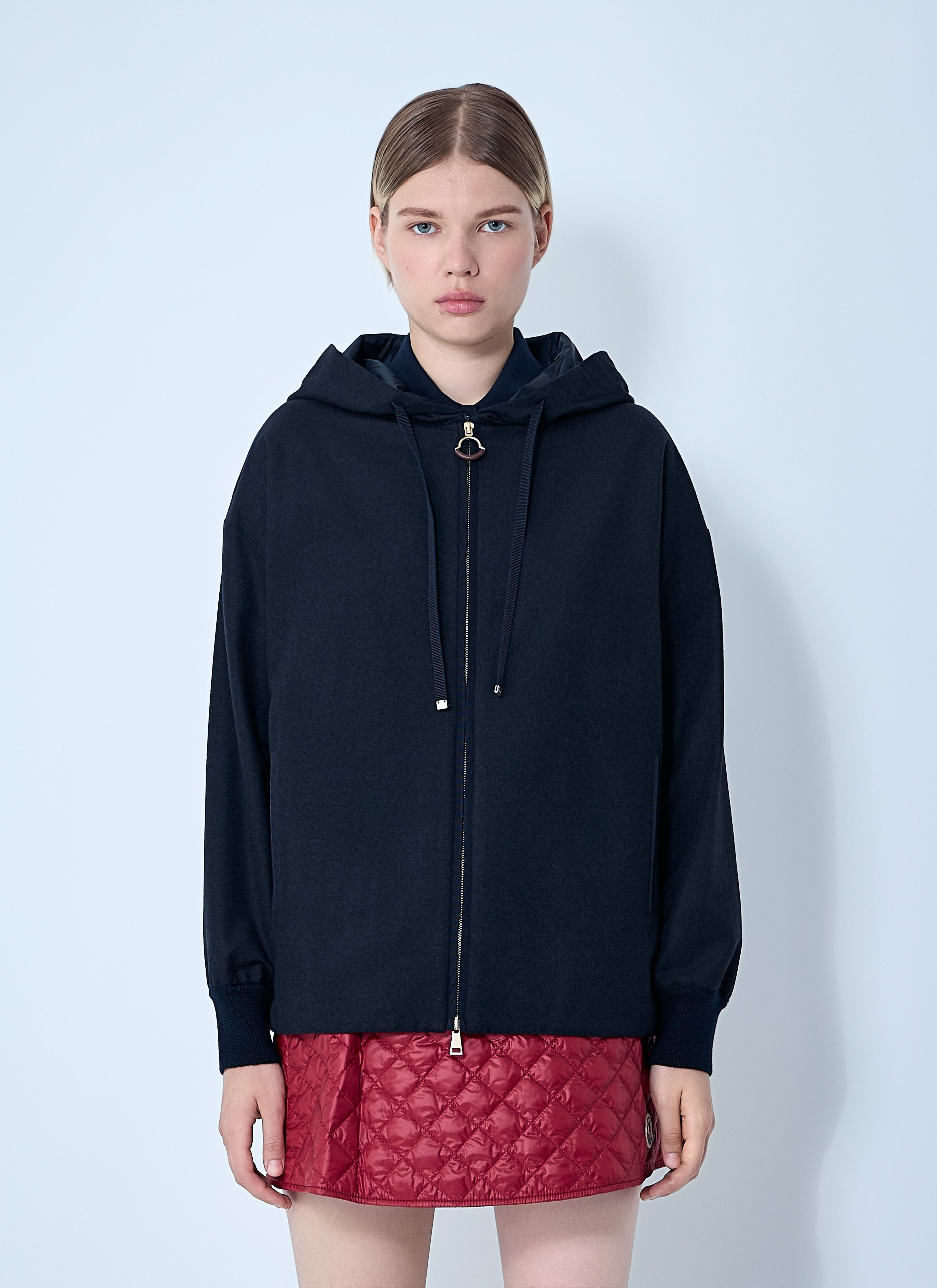 Moncler Women Wool-Blend Zip-Up Sweatshirt