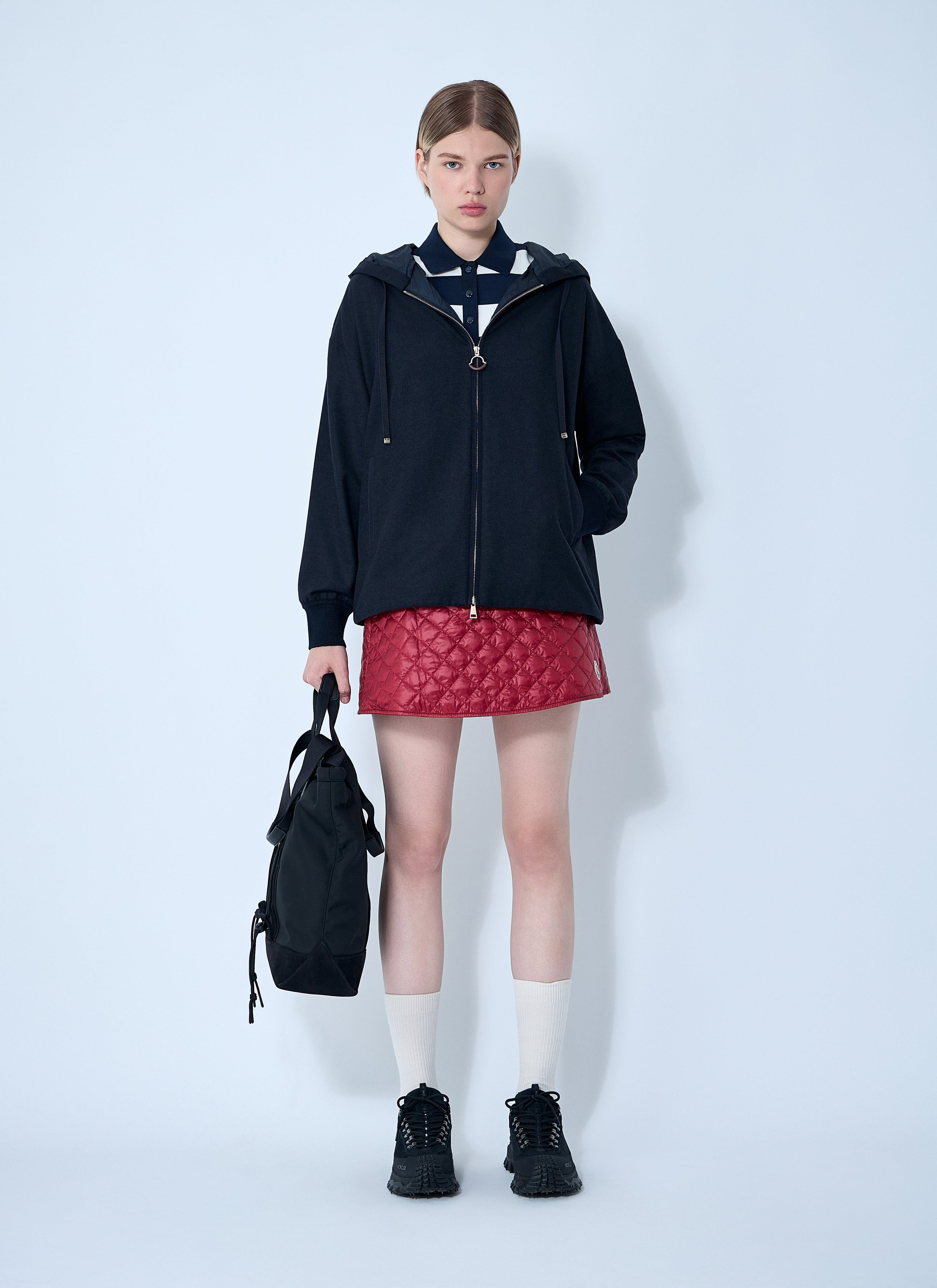 Moncler Women Wool-Blend Zip-Up Sweatshirt