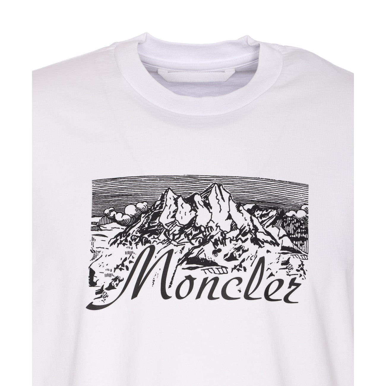 Moncler Men Mountain Print Logo T-Shirt