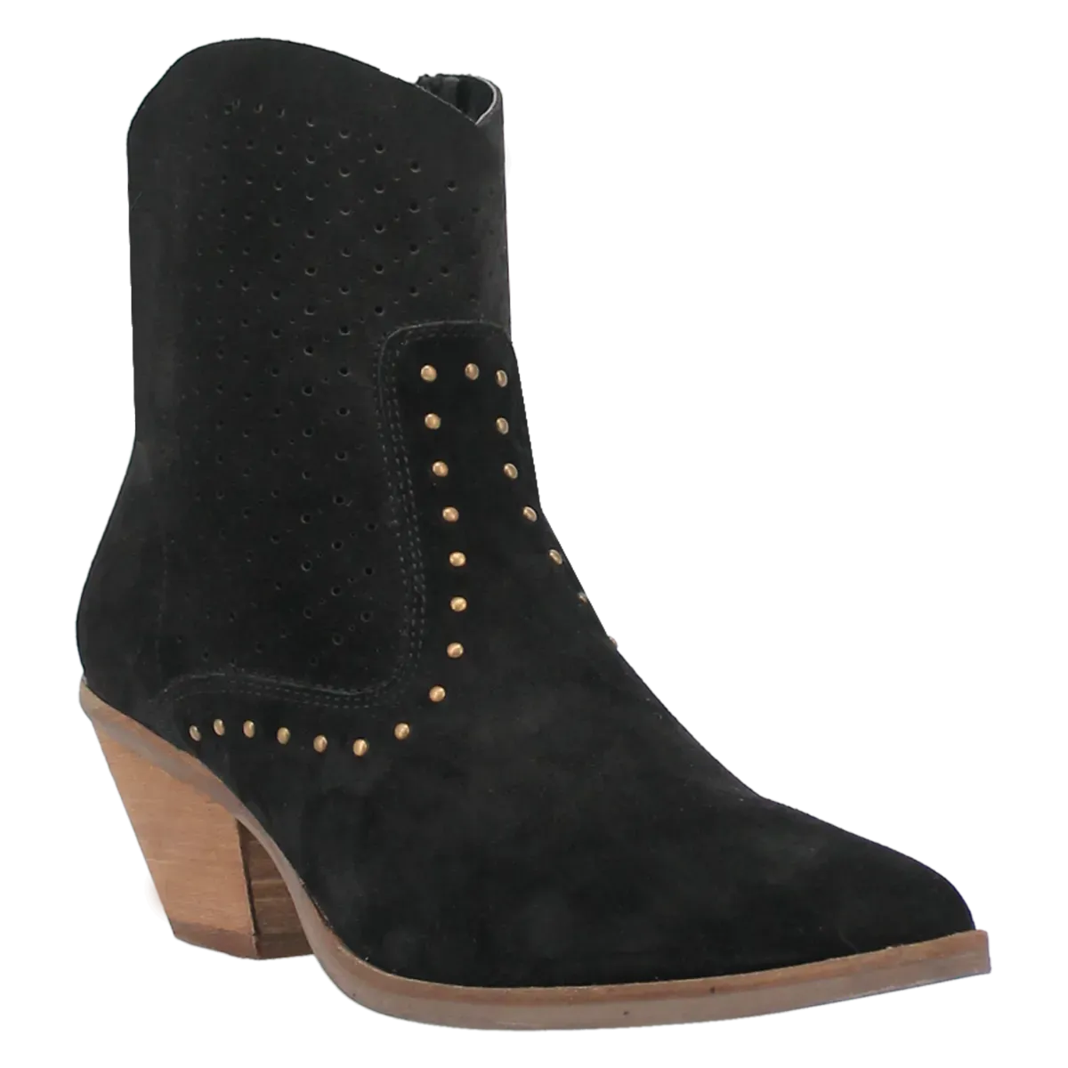 Dingo Miss Priss - Women's Suede Leather Cowgirl Boot Black Regular