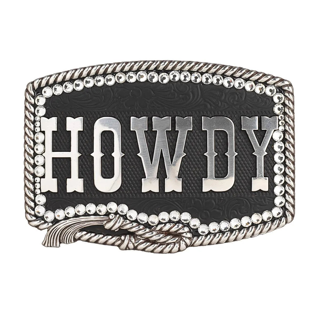 Nocona Howdy - Belt Buckle Silver