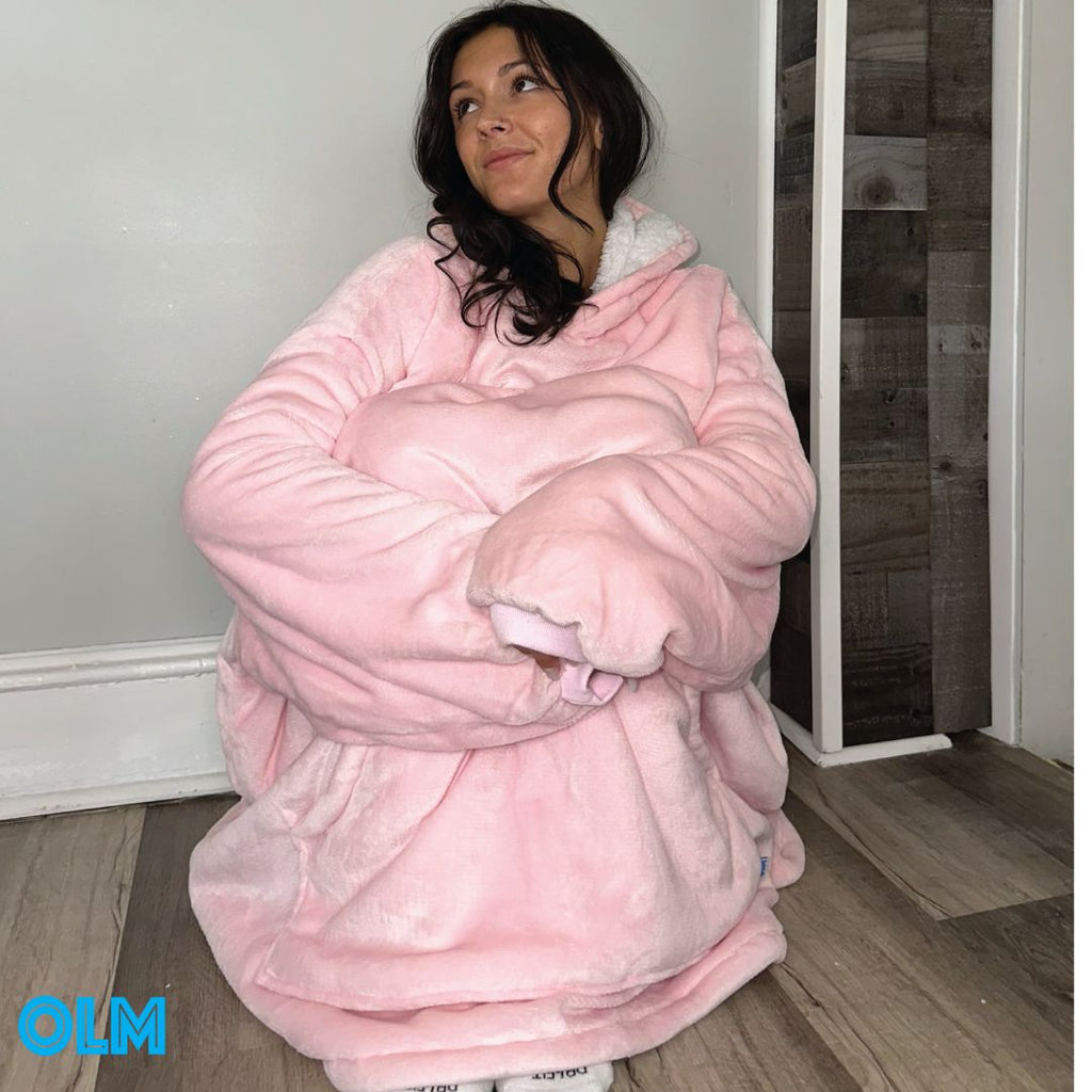 Wearable Sherpa Blanket Hoodie oversize for Kids & Adults | OLM Toys