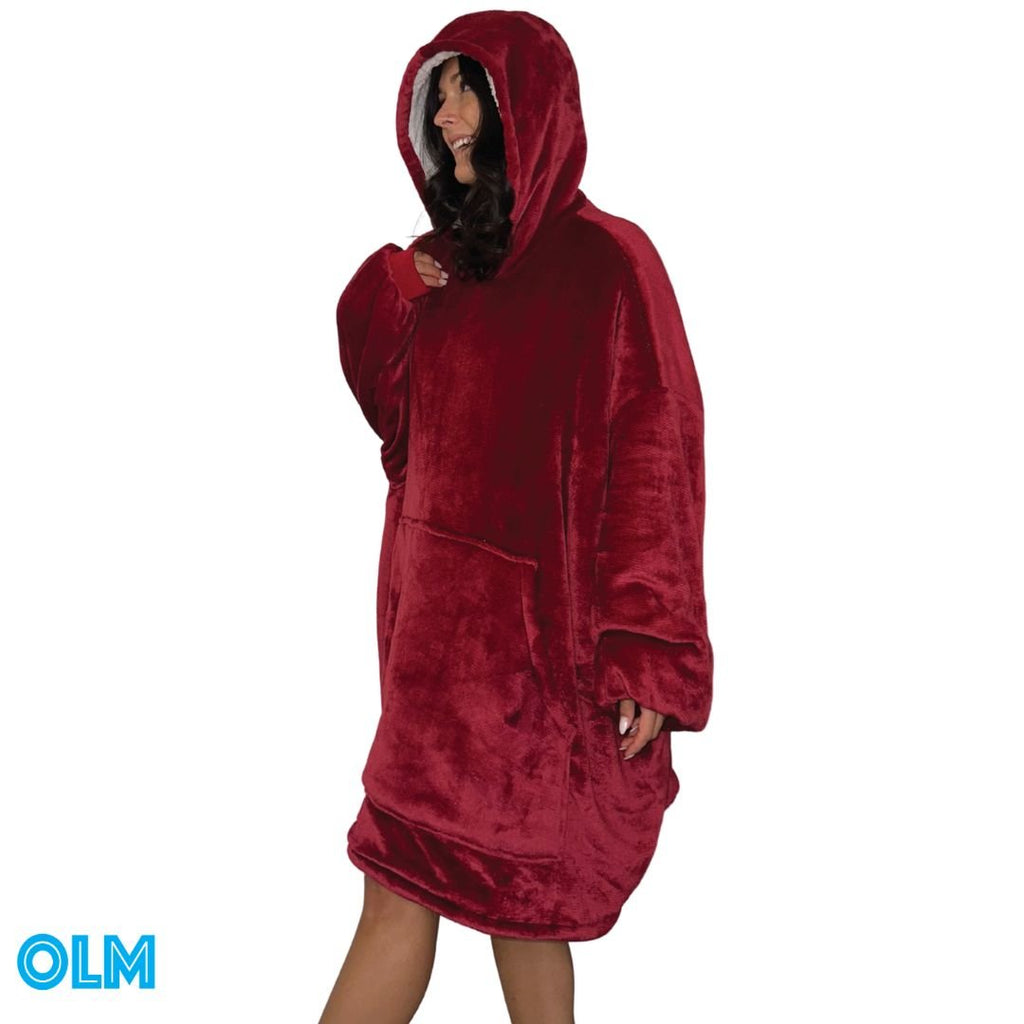 Wearable Sherpa Blanket Hoodie oversize for Kids & Adults | OLM Toys