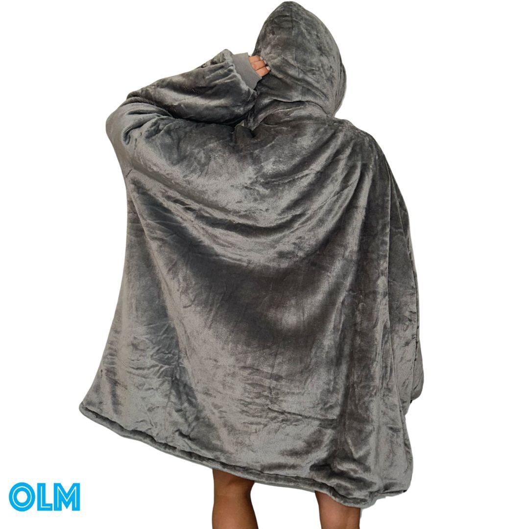 Wearable Sherpa Blanket Hoodie oversize for Kids & Adults | OLM Toys