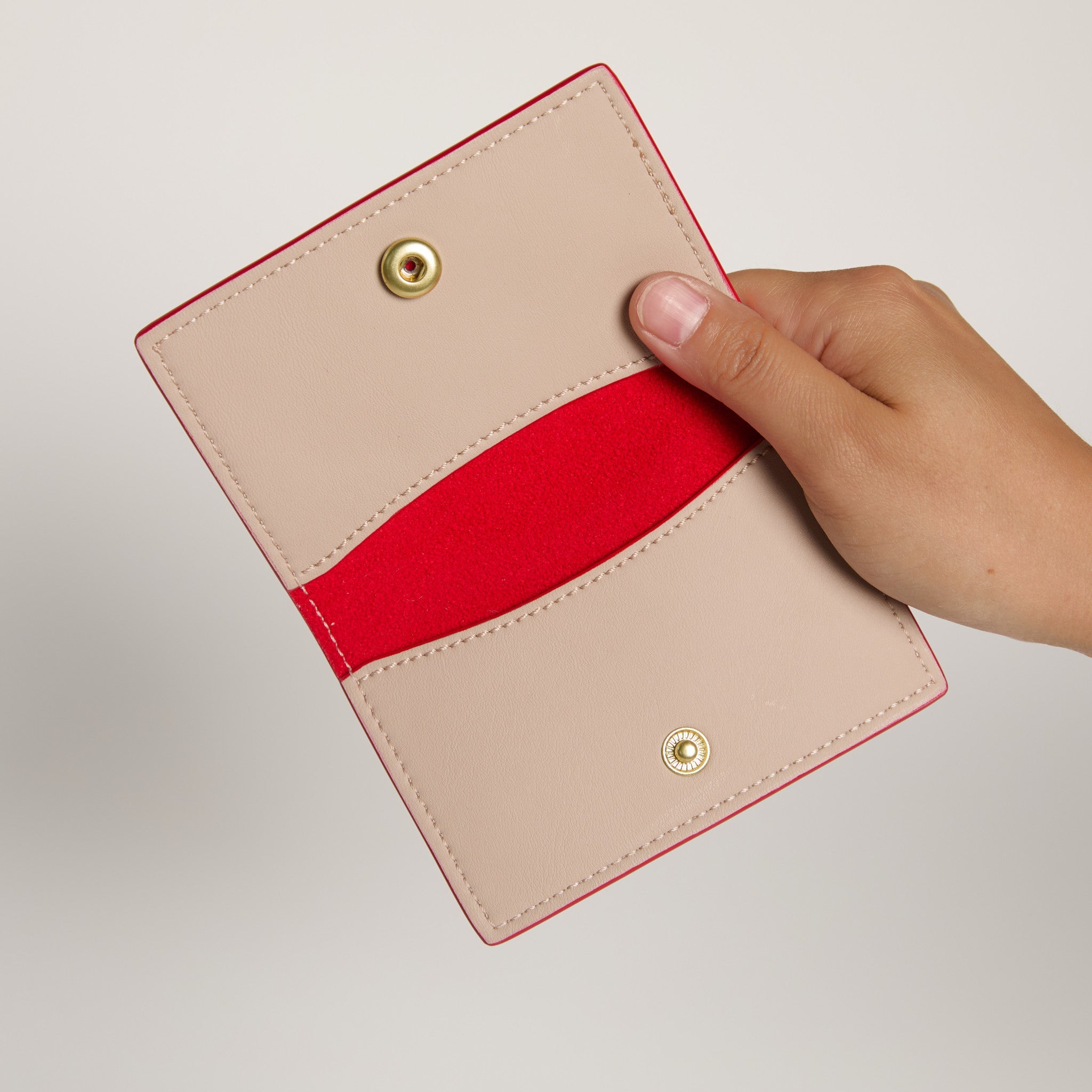 Gala Bifold Cardholder (Pink) Lipstick Red