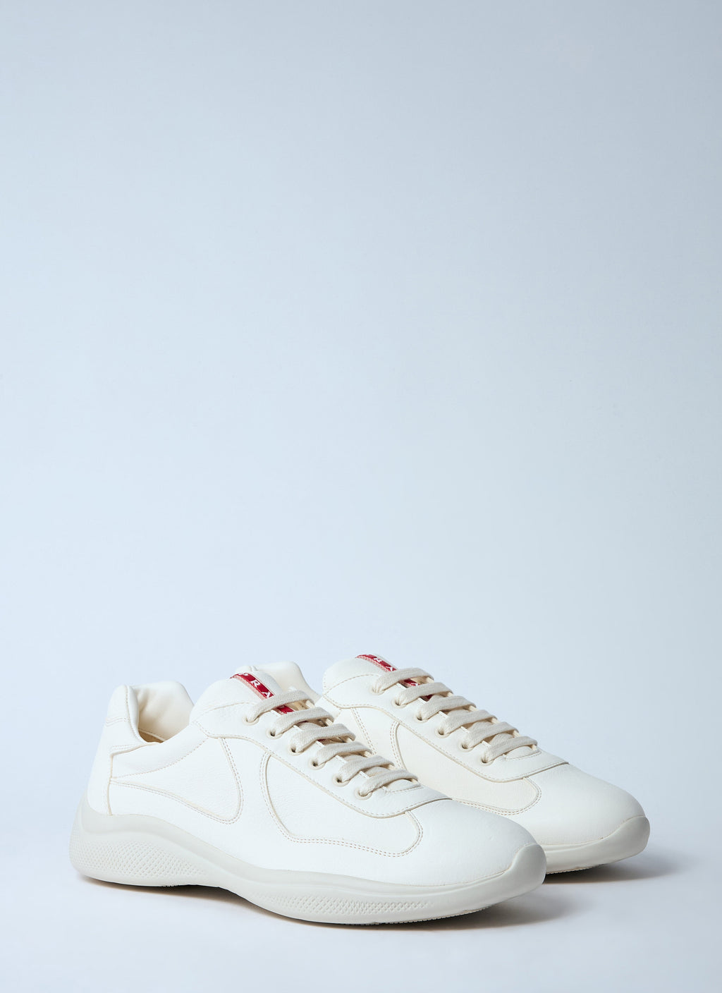Prada Men Leather Low-Top Sneakers