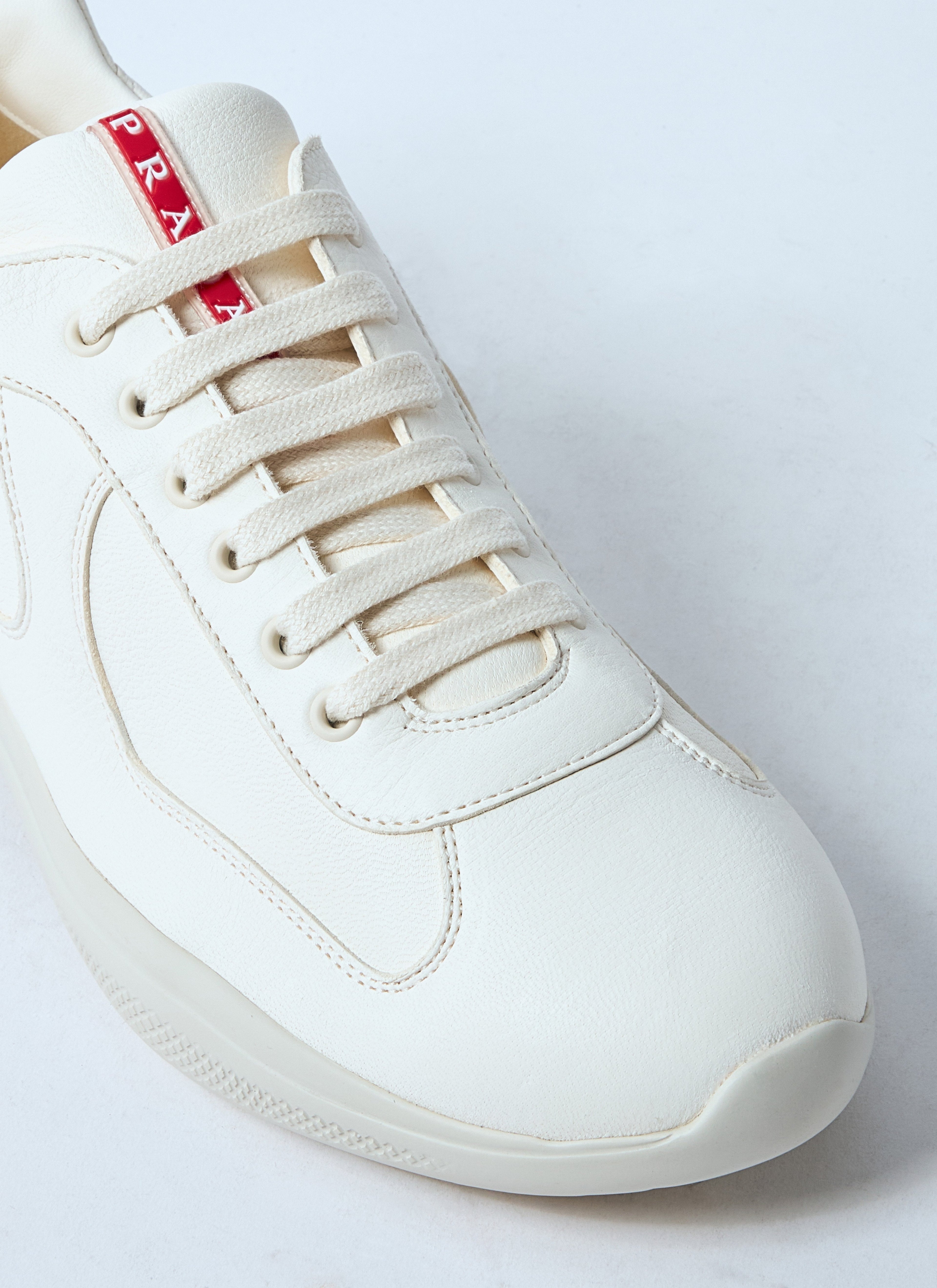 Prada Men Leather Low-Top Sneakers