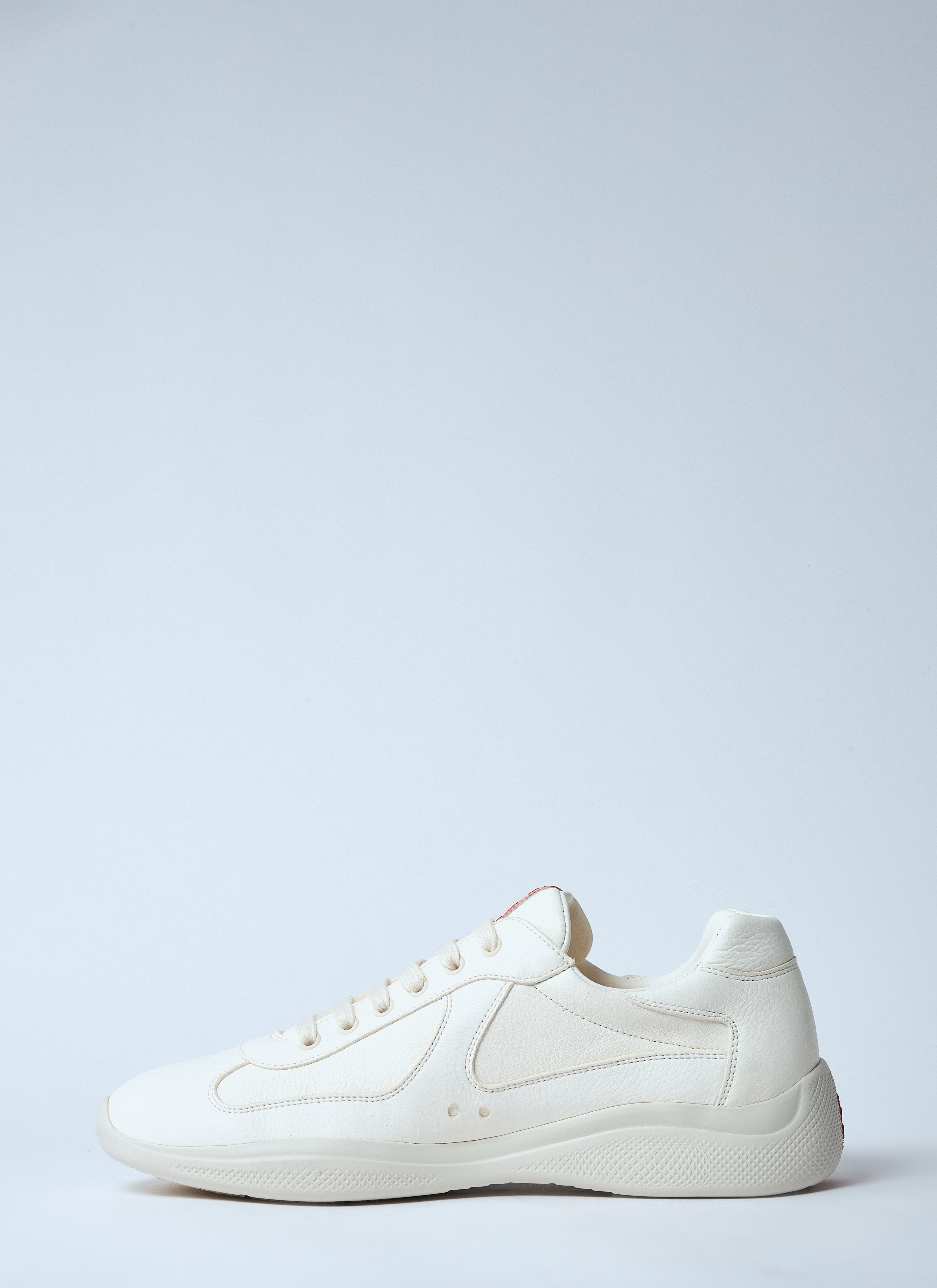 Prada Men Leather Low-Top Sneakers